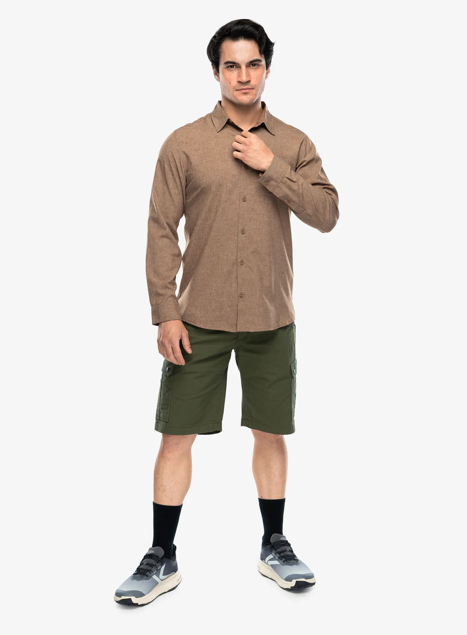 Srajca proti komarjem Royal Robbins Amp Lite II L/S - walnut htr