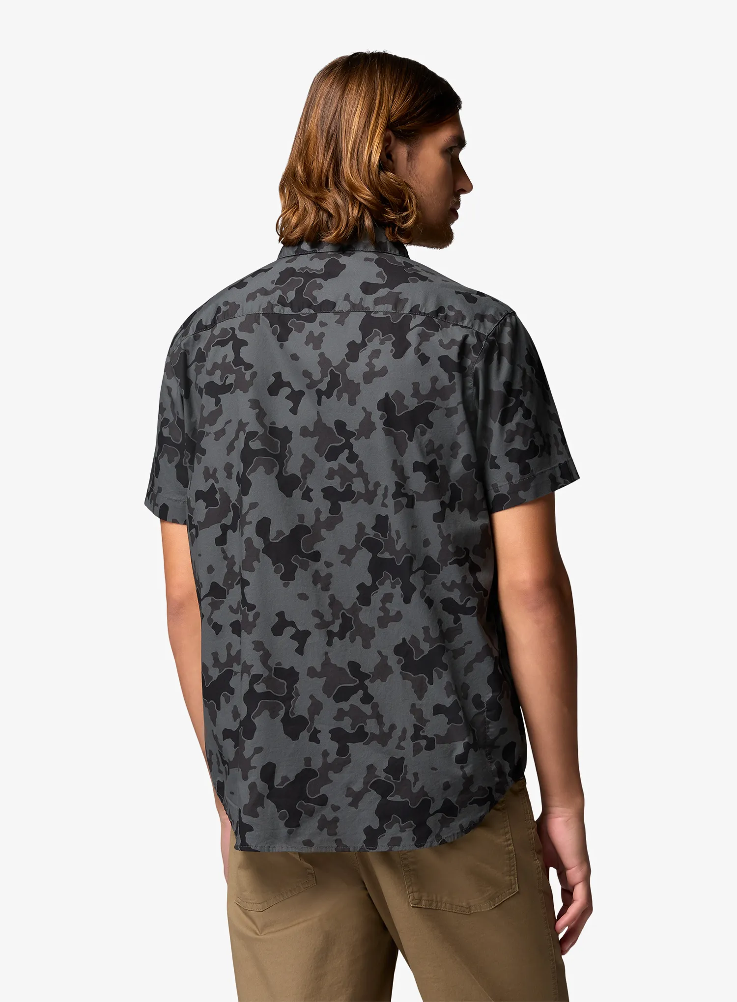 Pohodniška srajca Columbia Rapid Rivers Printed Short Sleeve Shirt - charcoal/midrange camo