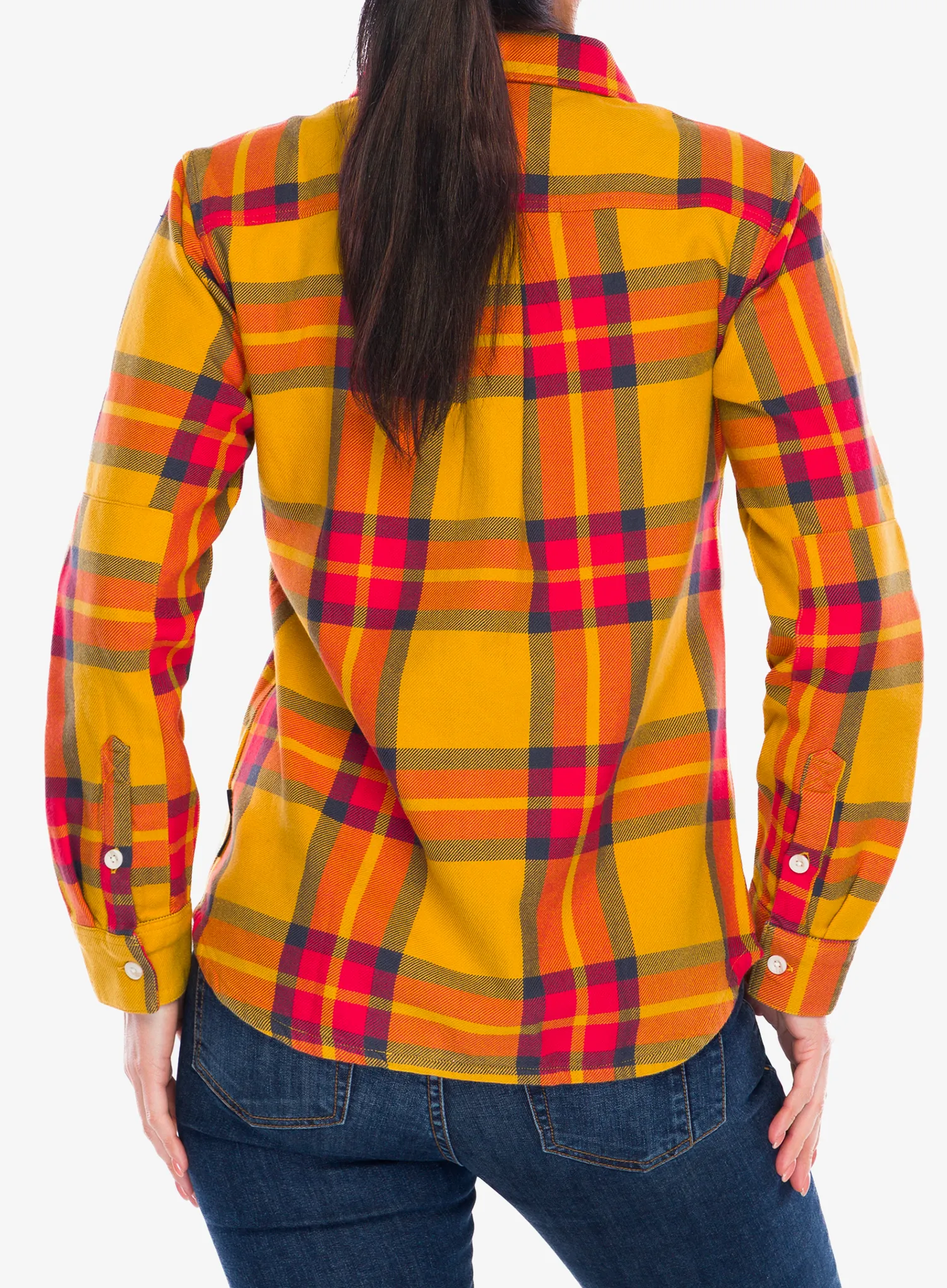 Ženska srajca Black Diamond Project Twill LS Shirt - amber/coral red