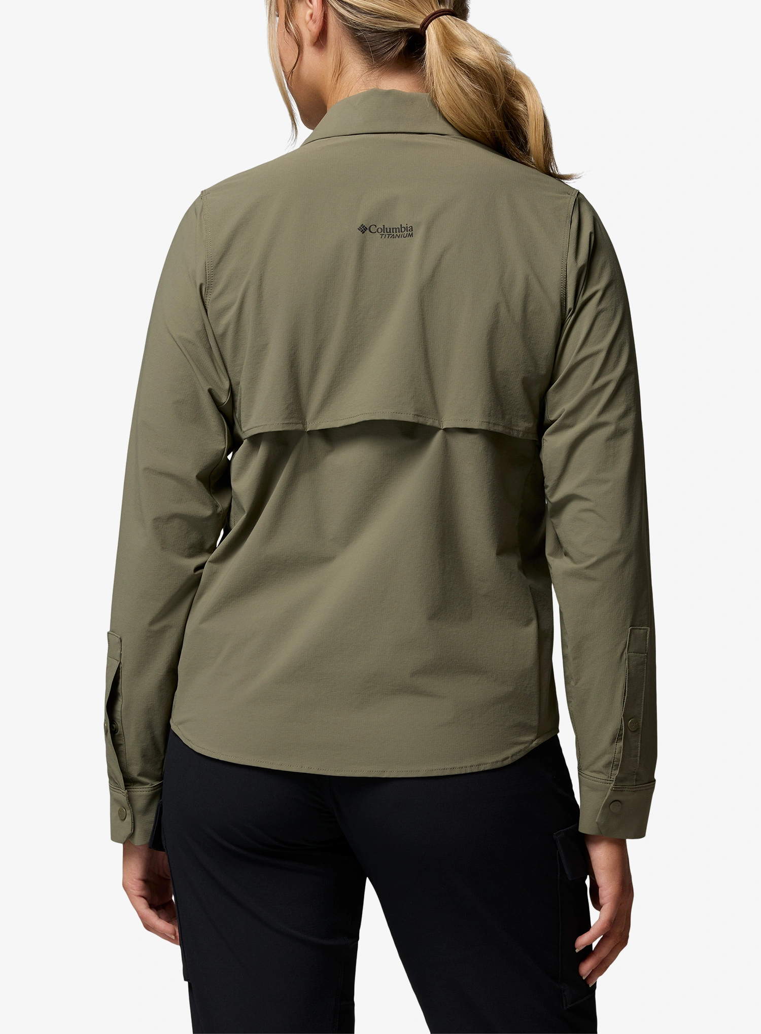 Ženska srajca Columbia Silver Ridge Elite Long Sleeve Woven - stone green