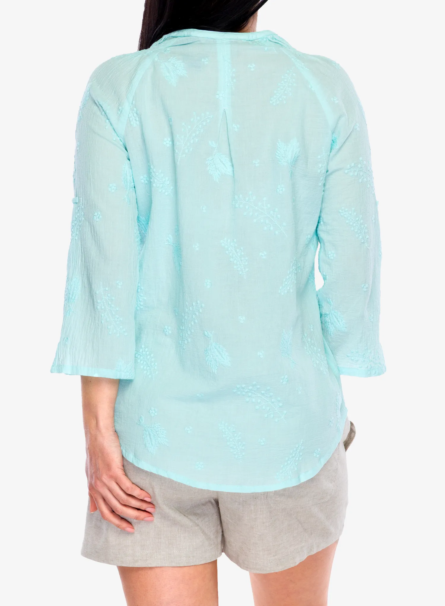 Ženska srajca Royal Robbins Oasis Tunic II 3/4 Sleeve - pacific blue