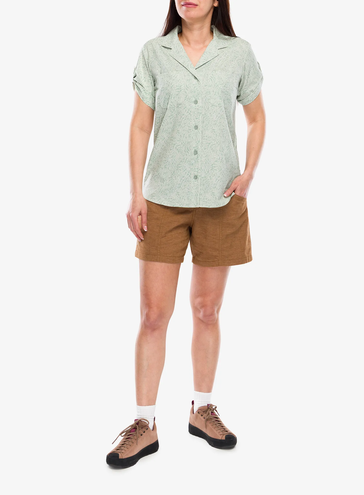 Ženska srajca Royal Robbins Spotless Evolution Meadow SS - sage leaf briar pt