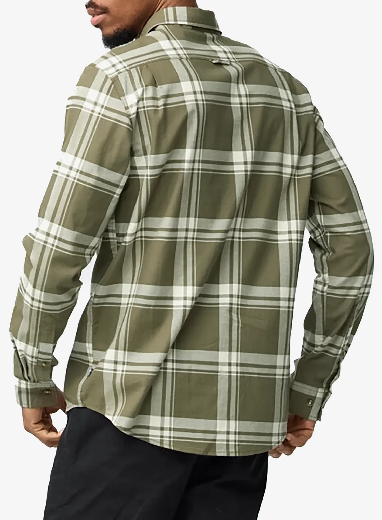 Pohodniška srajca Fjallraven Ovik Lite Flannel Shirt - laurel green/chalk white