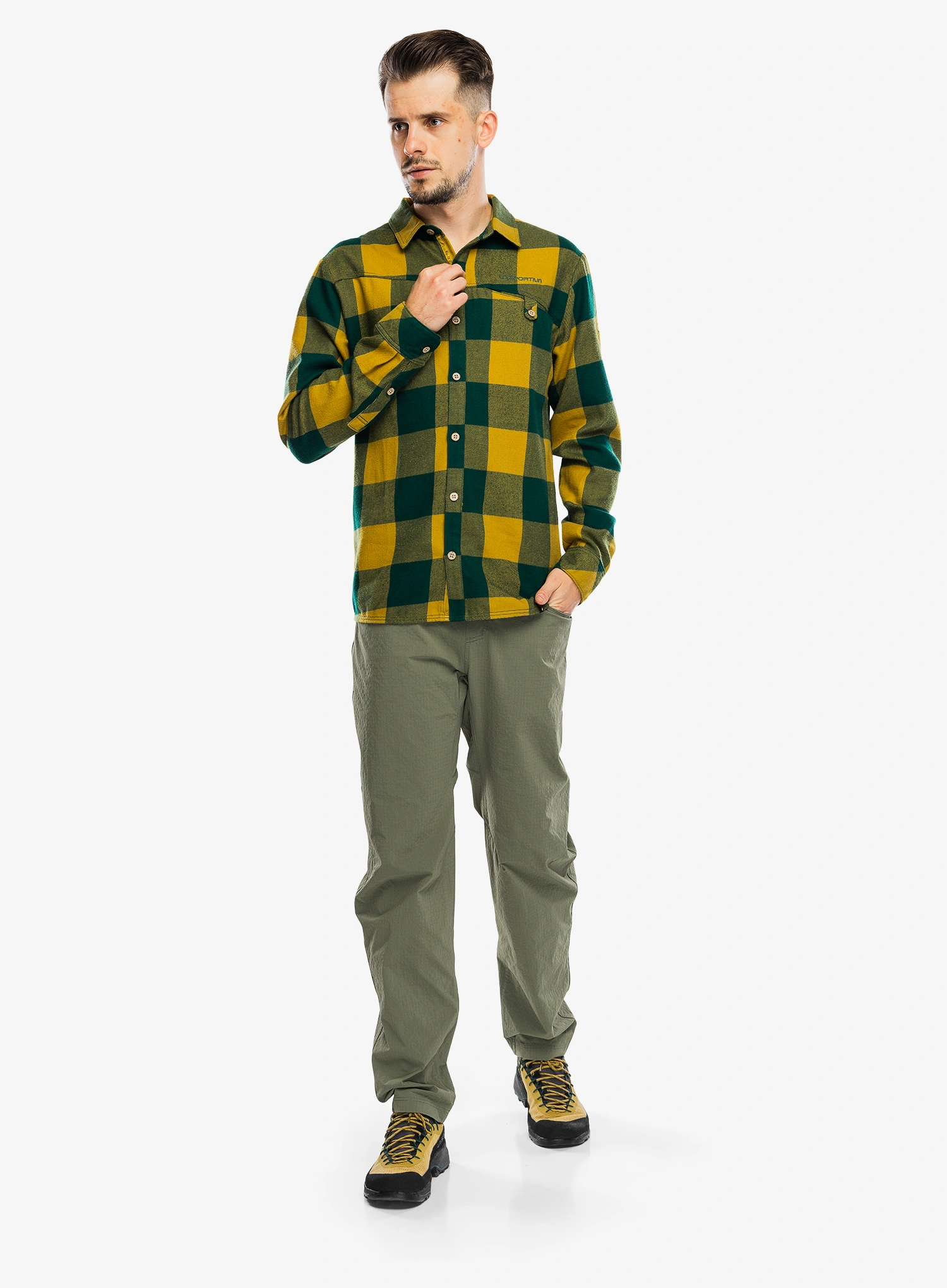 Pohodniška srajca La Sportiva Rambler Flannel Shirt - jungle