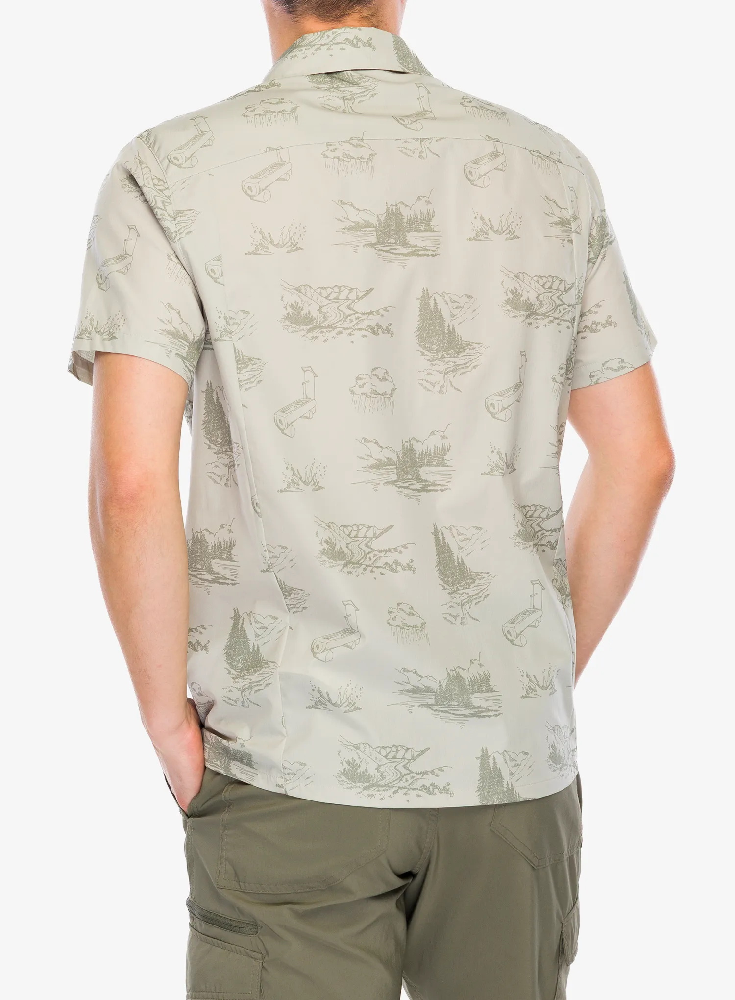 Pohodniška srajca Odlo Essential S/S Print Shirt S/S - agate gray