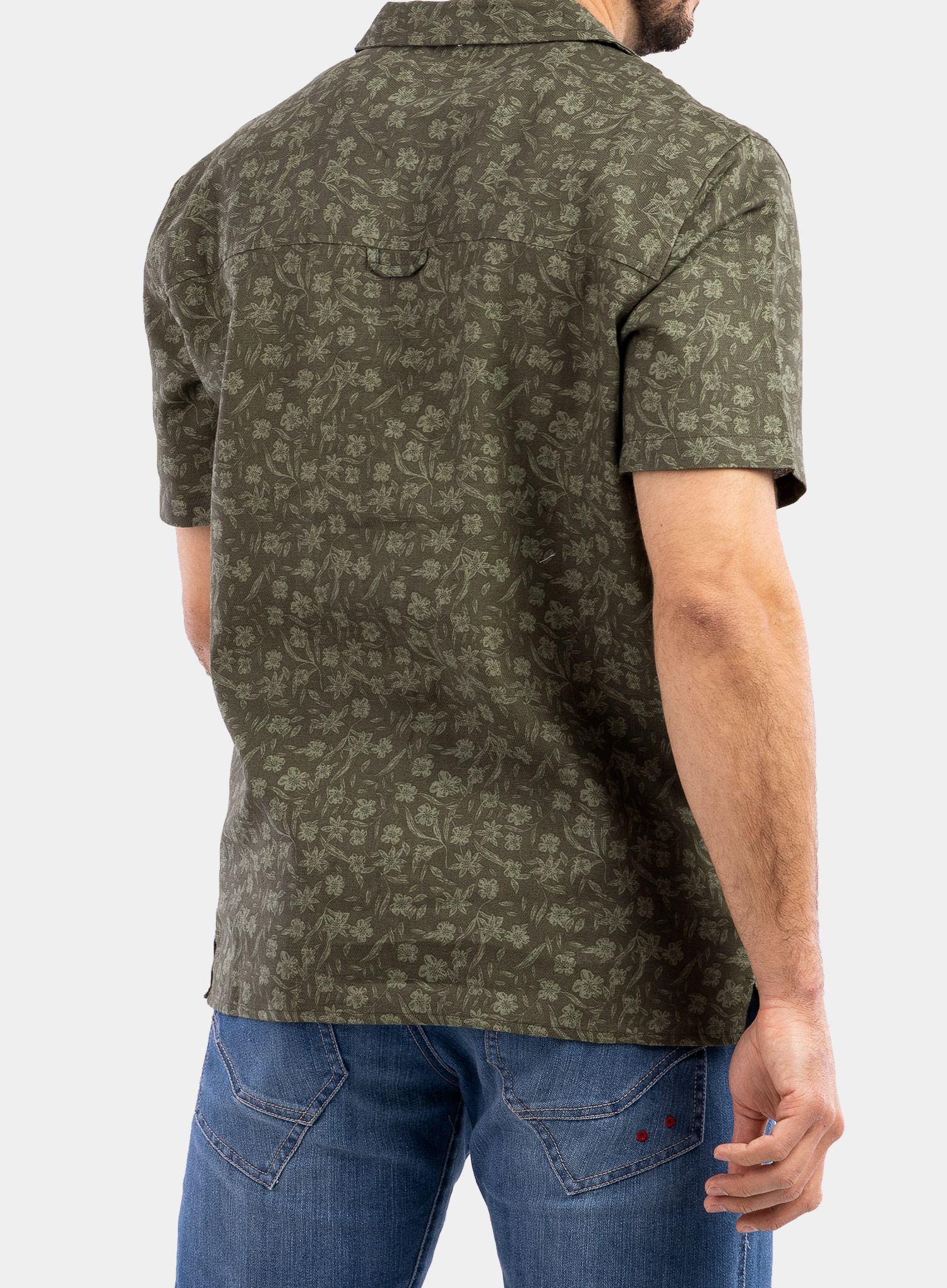 Srajca proti komarjem Craghoppers NosiBotanical Pasport S/S Shirt - parka green print