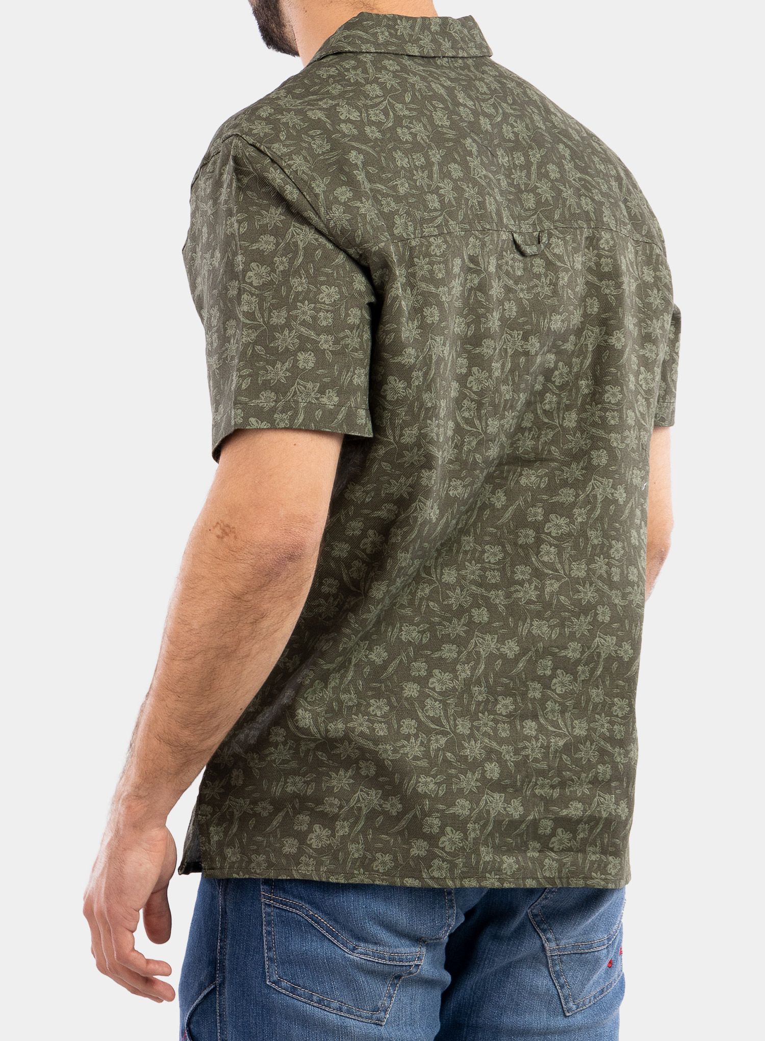 Srajca proti komarjem Craghoppers NosiBotanical Pasport S/S Shirt - parka green print