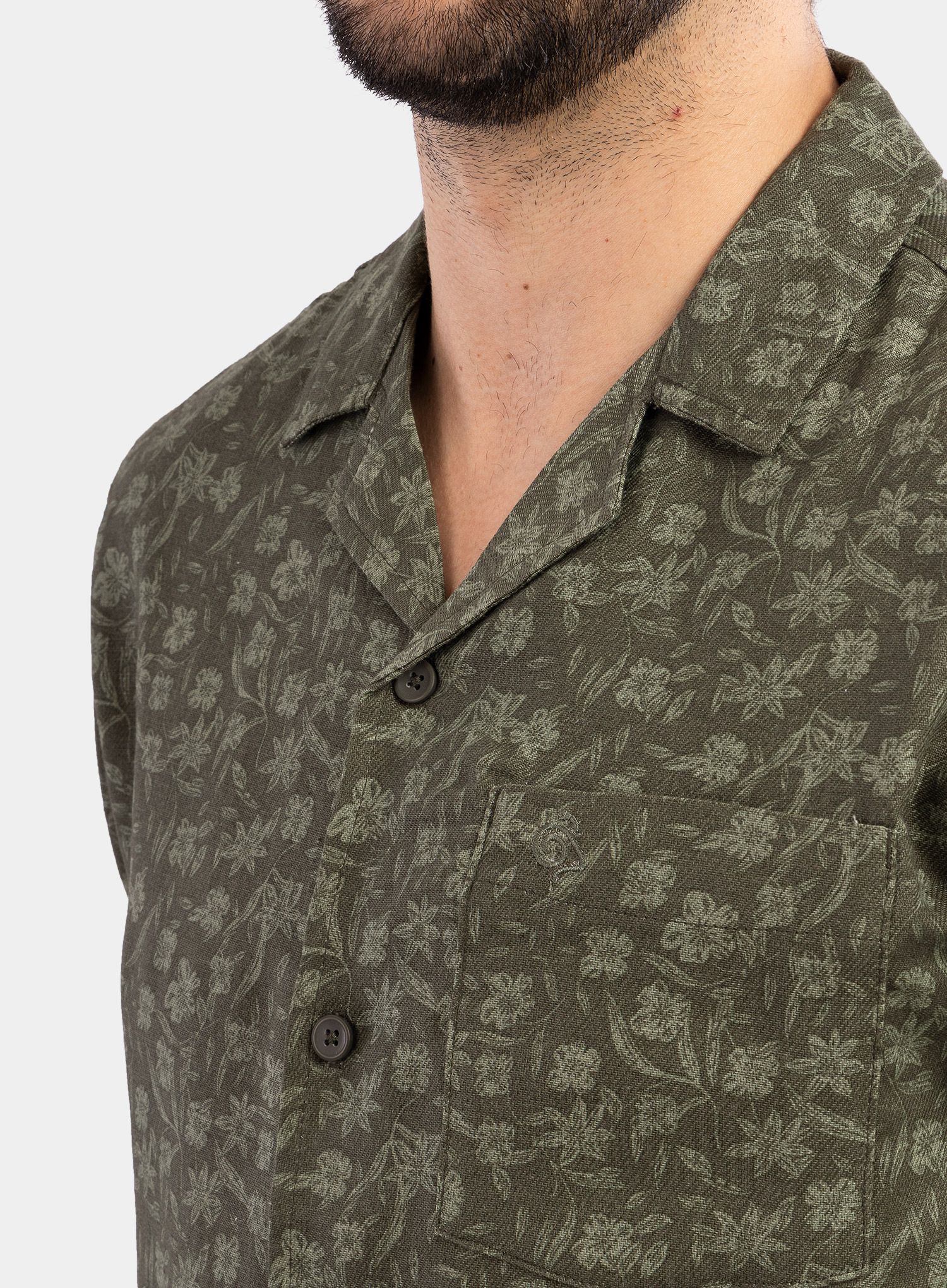 Srajca proti komarjem Craghoppers NosiBotanical Pasport S/S Shirt - parka green print