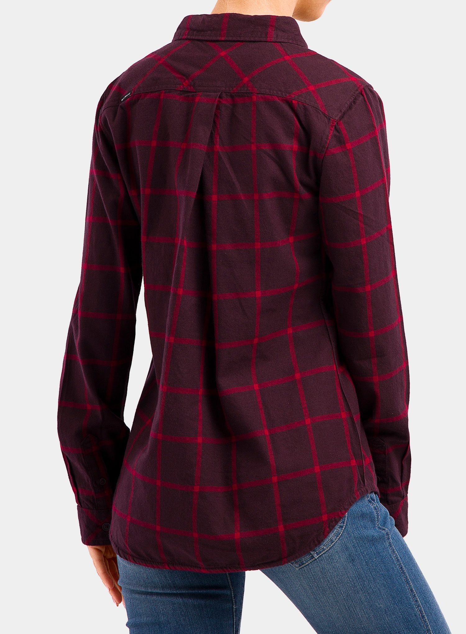 Ženska srajca Black Diamond Serenity LS Flannel Shirt - bordeaux/vermillion plaid