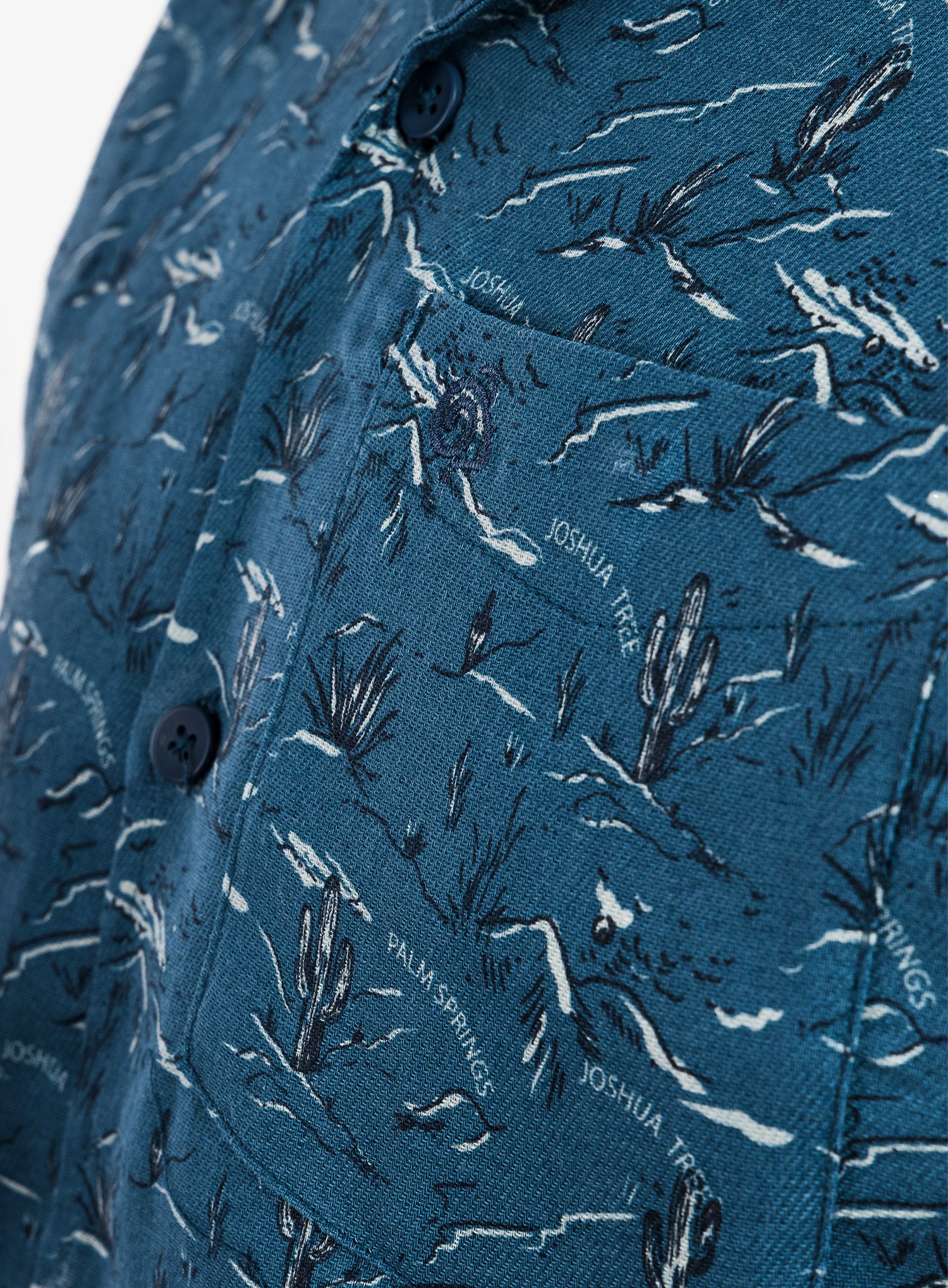 Srajca Craghoppers NosiBotanical Hula S/S - poseidon blue print