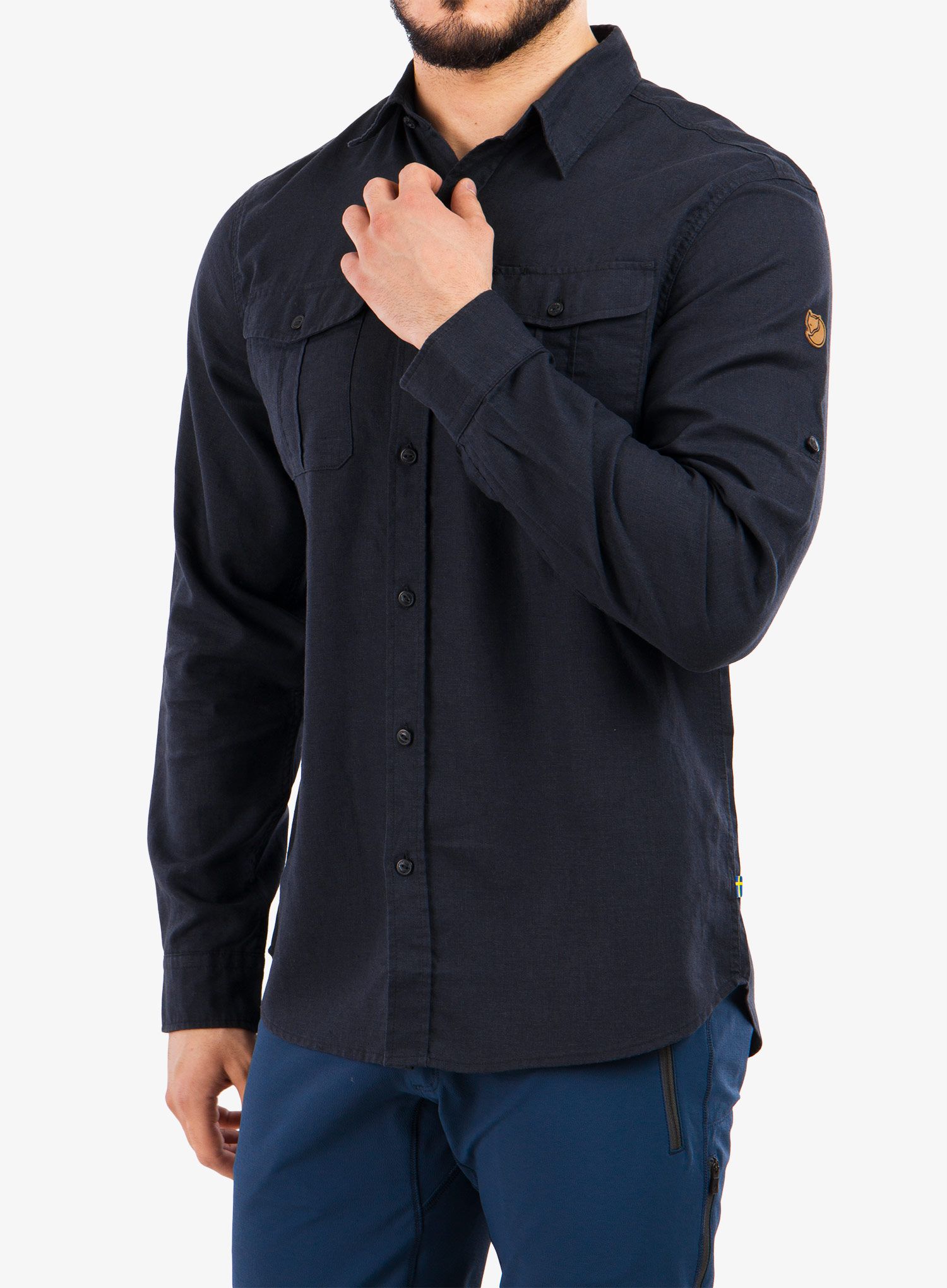 Srajca Fjallraven Övik Travel Shirt LS  - dark navy