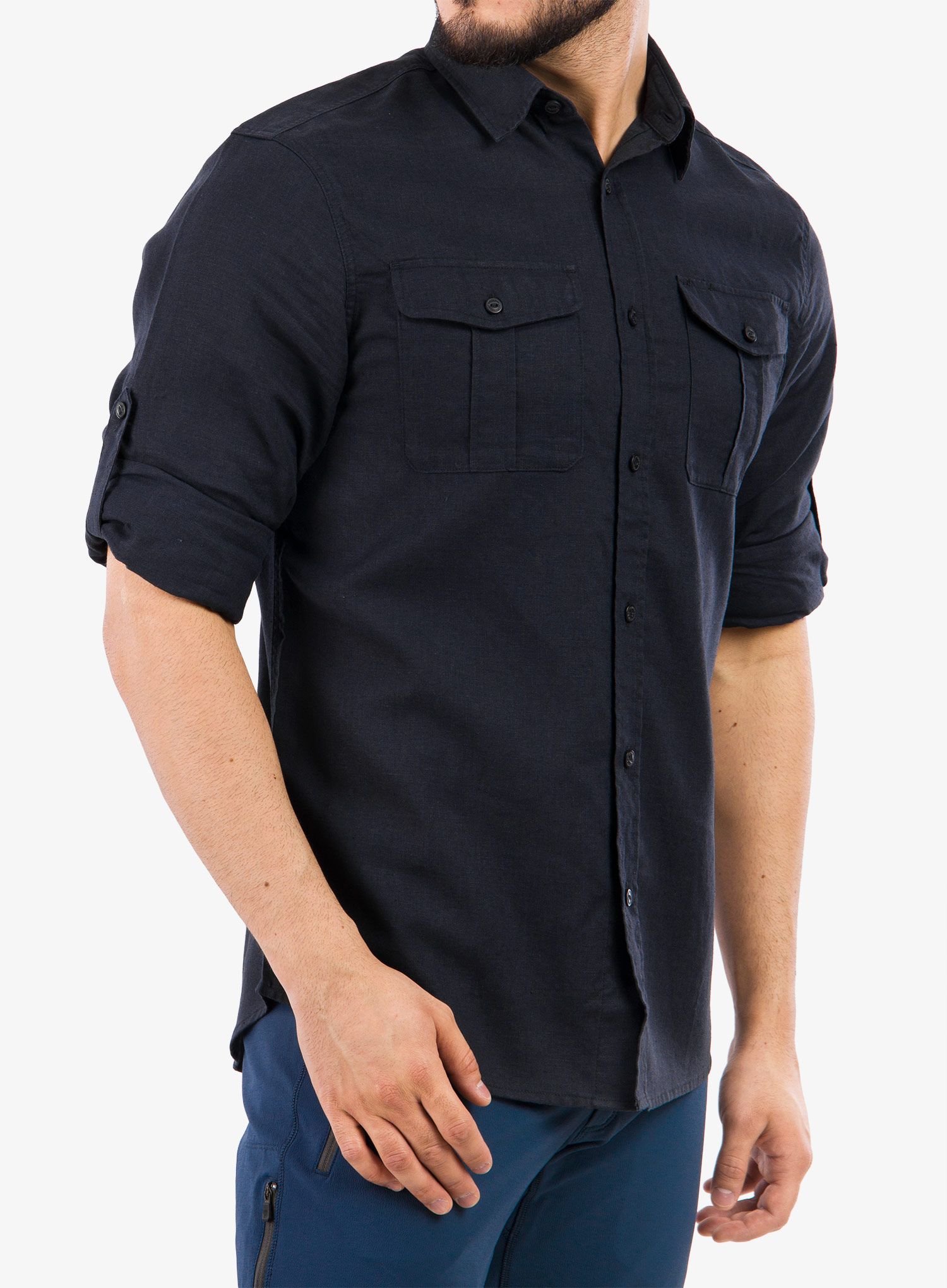 Srajca Fjallraven Övik Travel Shirt LS  - dark navy