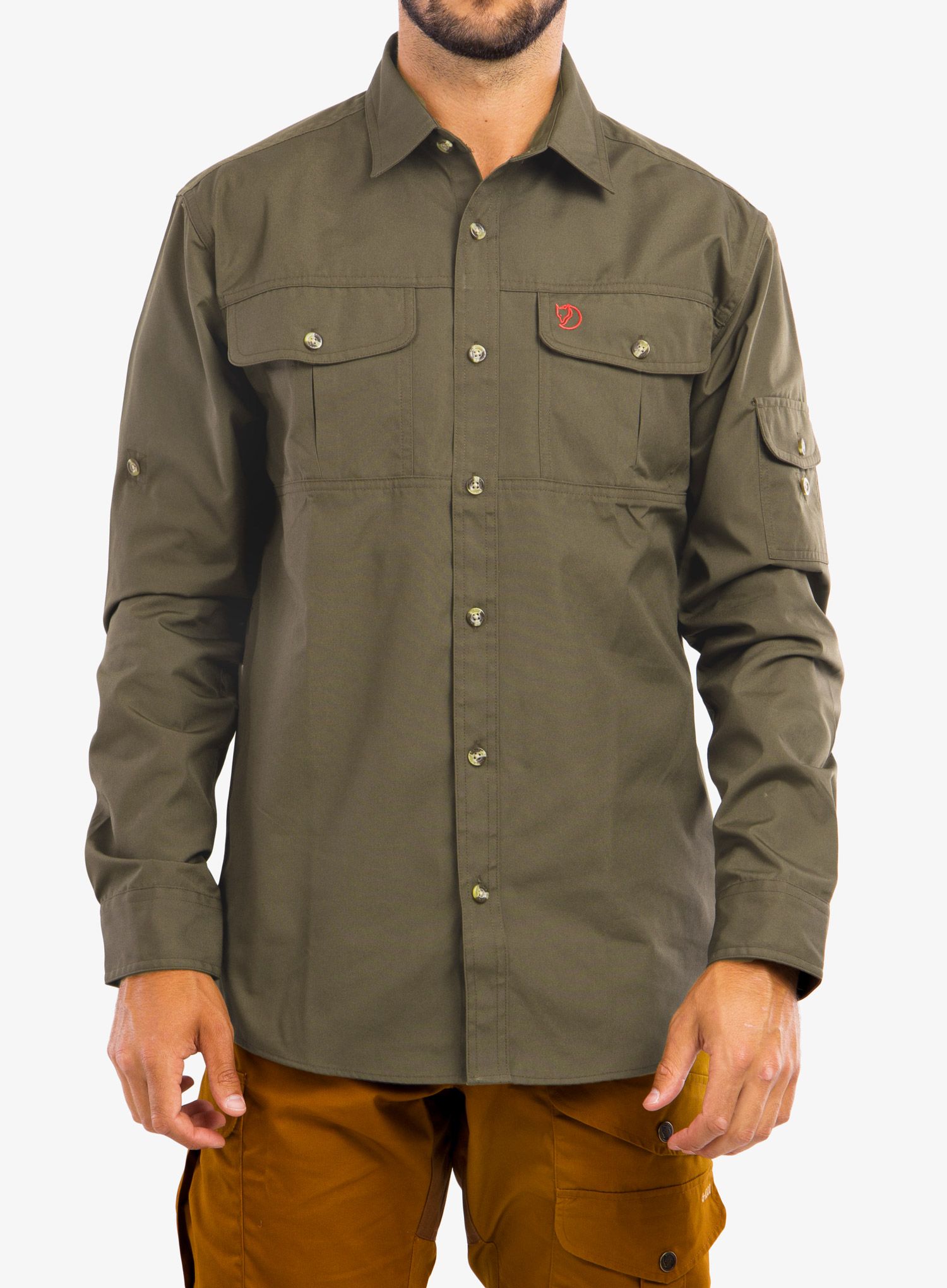 Moška srajca Fjallraven Singi Trekking Shirt LS - dark olive