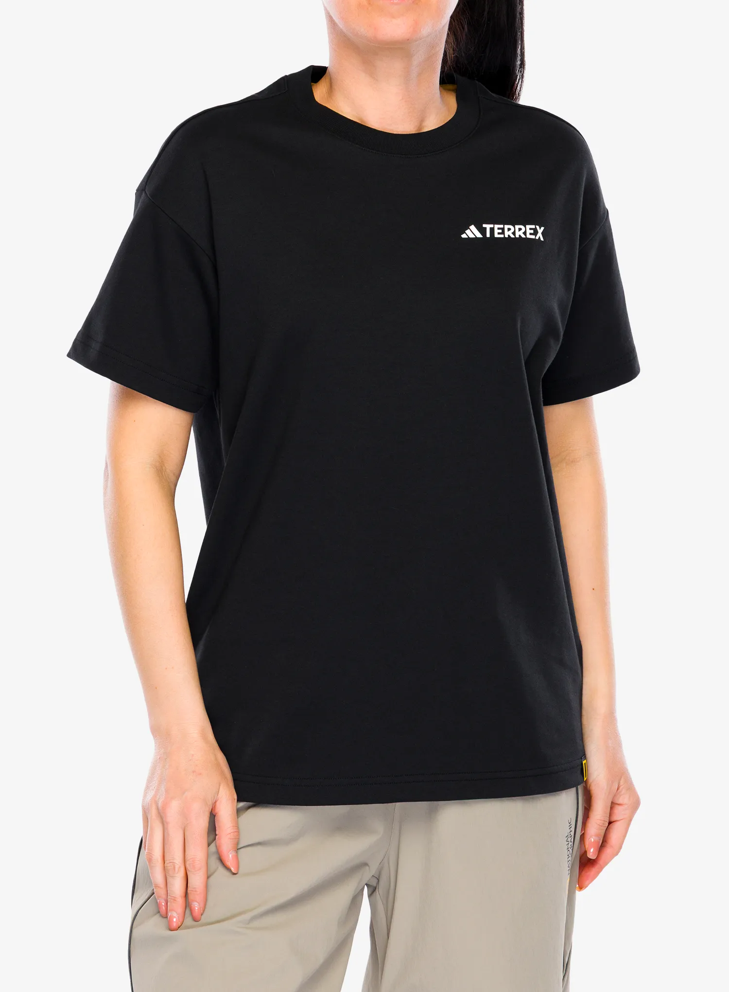 Bombažna majica adidas TERREX Nat Geo UF AEROREADY Graphic T-Shirt - black