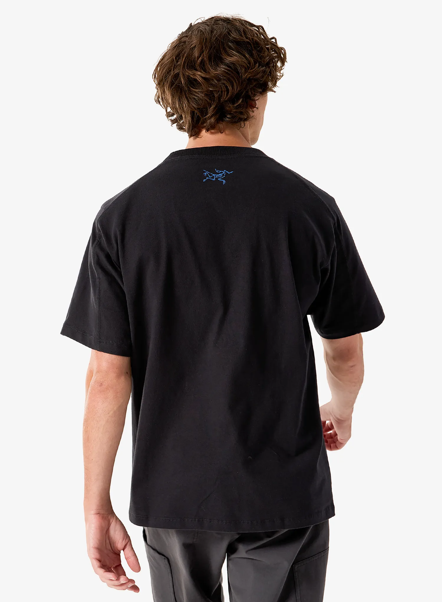 Bombažna majica Arcteryx Kragg Cotton Lithographica SS - black