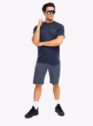 Bombažna majica Arcteryx Kragg SL Cotton Shirt SS - black sapphire