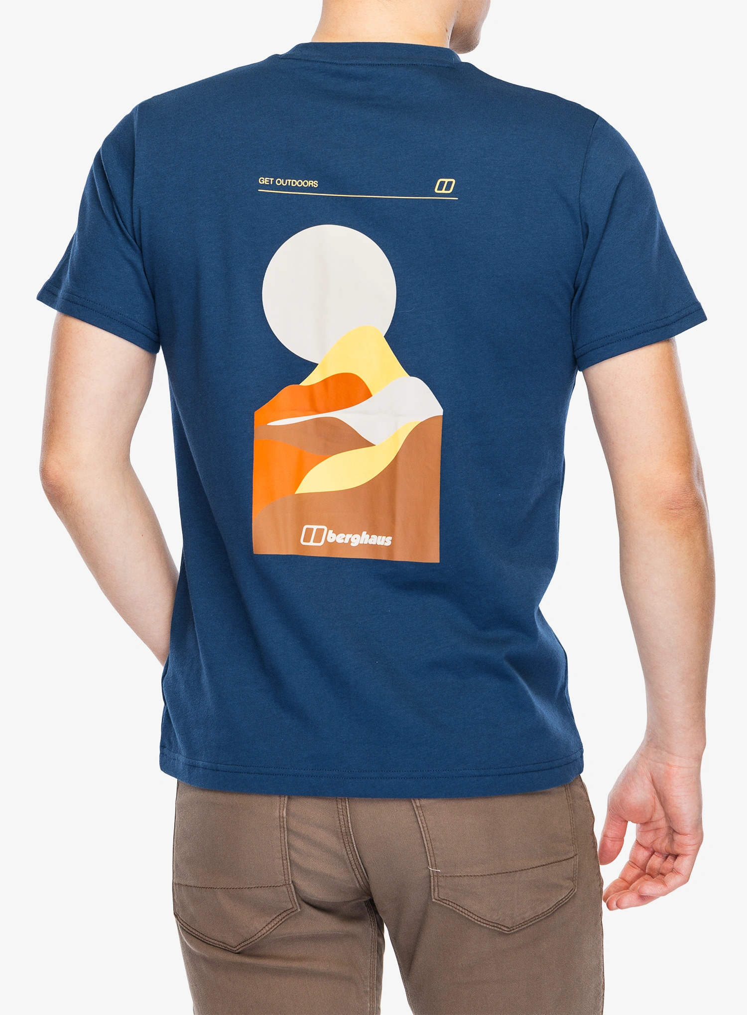 Bombažna majica Berghaus Rolling Peaks SS Tee - hale navy