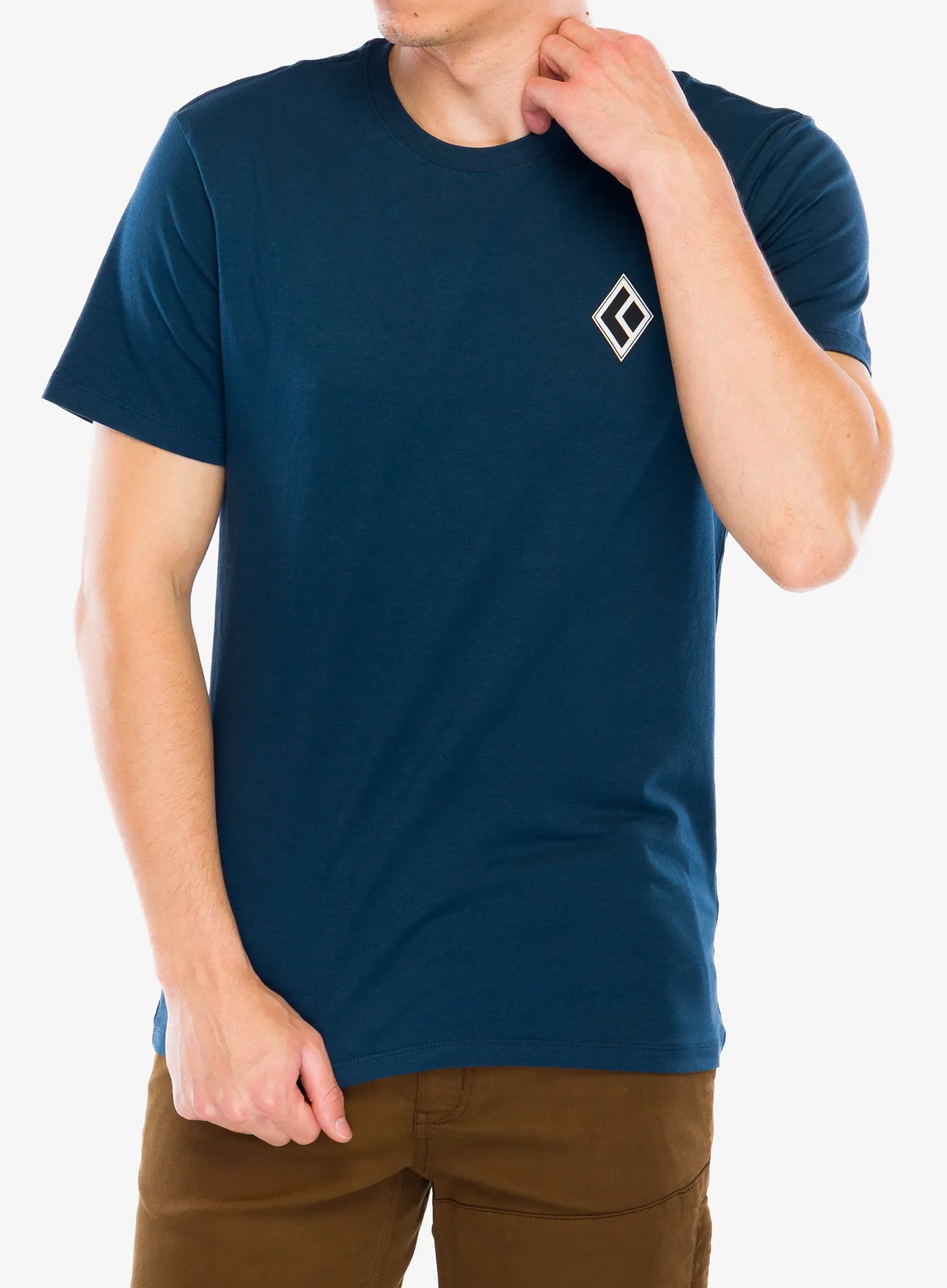 Bombažna majica Black Diamond Heritage Alpinist SS Tee - indigo