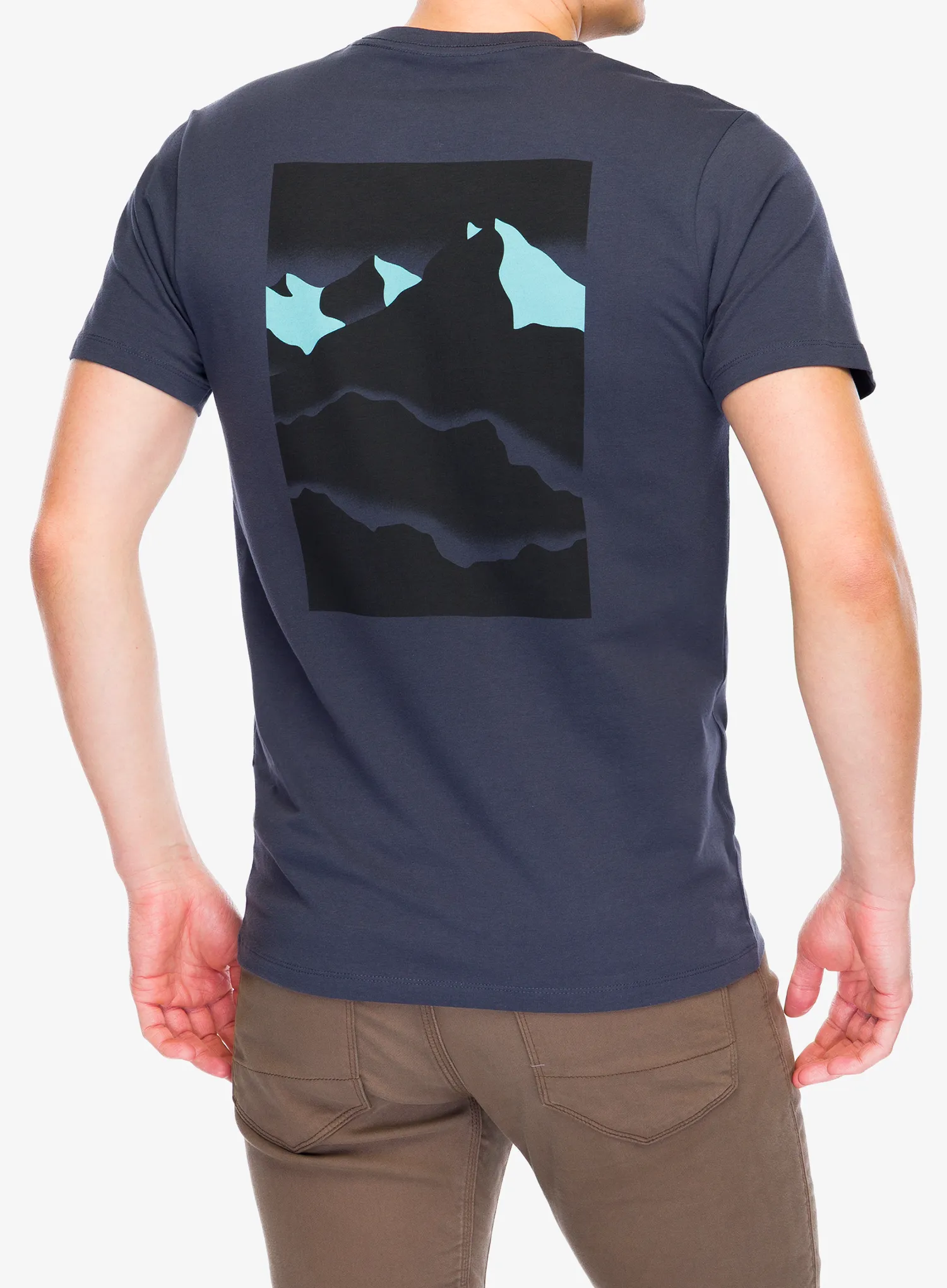 Bombažna majica Black Diamond Mountainscape SS Tee - charcoal