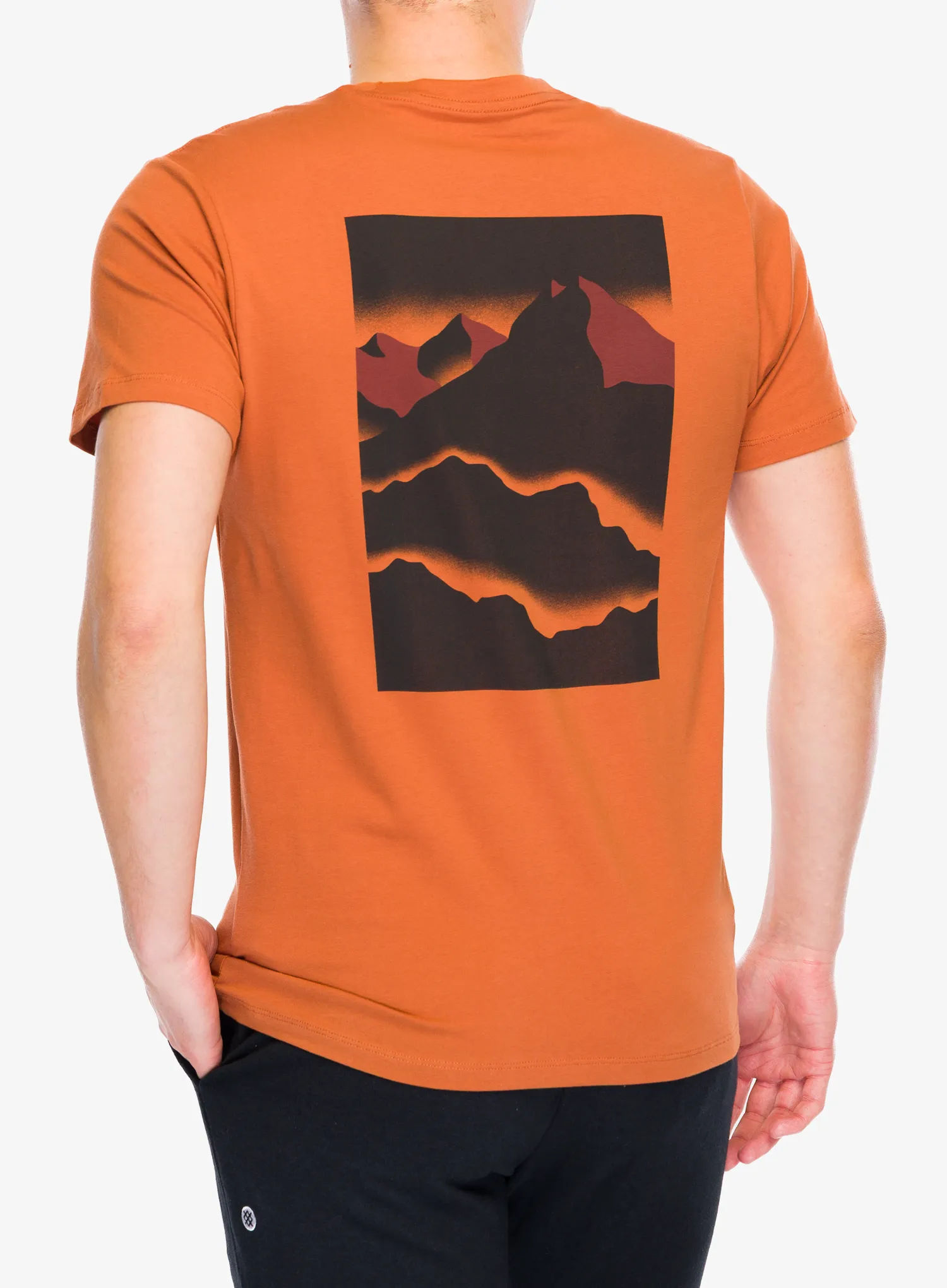 Bombažna majica Black Diamond Mountainscape SS Tee - moab brown