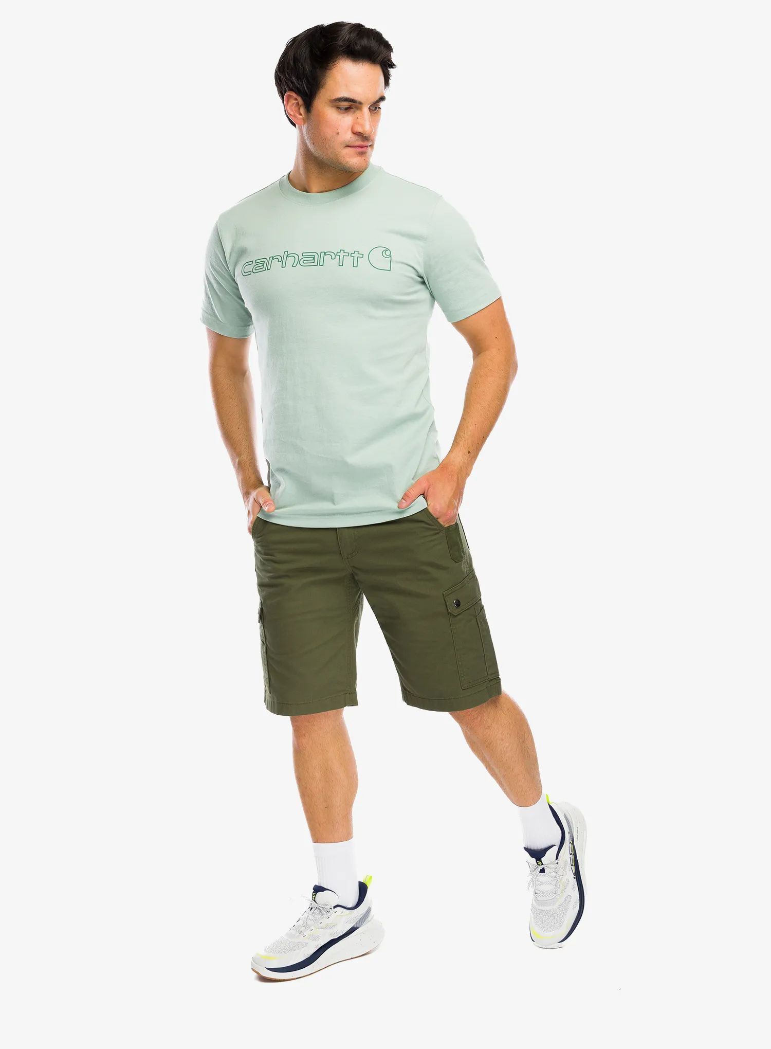 Bombažna majica Carhartt Core Logo T-Shirt S/S - seabrook