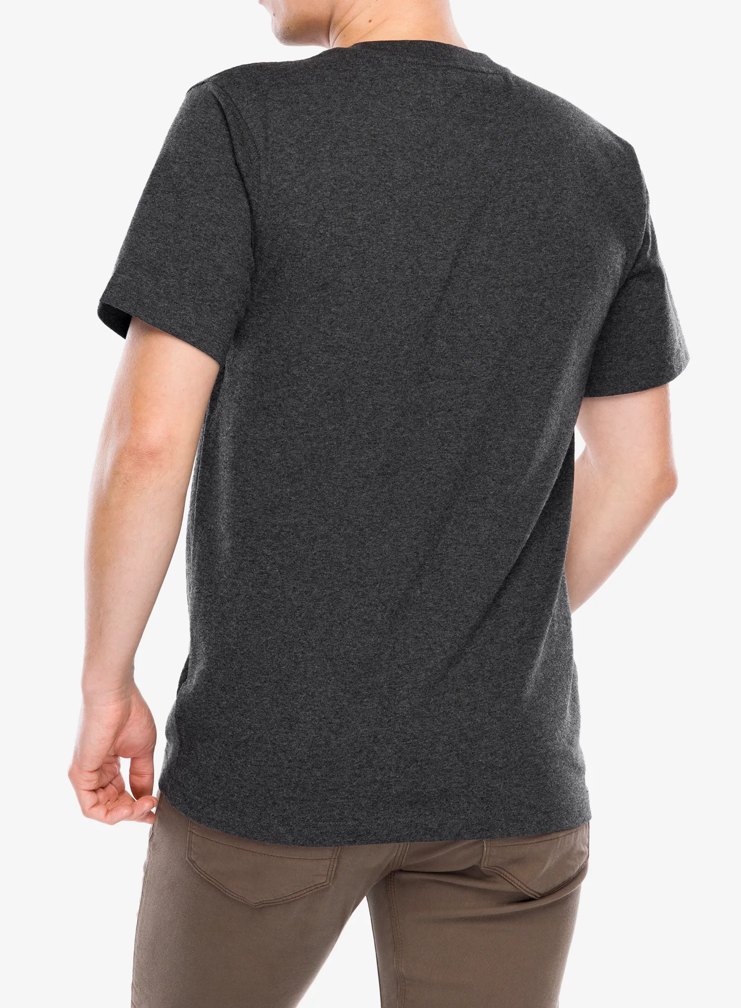 Bombažna majica Carhartt K87 Pocket S/S T-Shirt - carbon heather