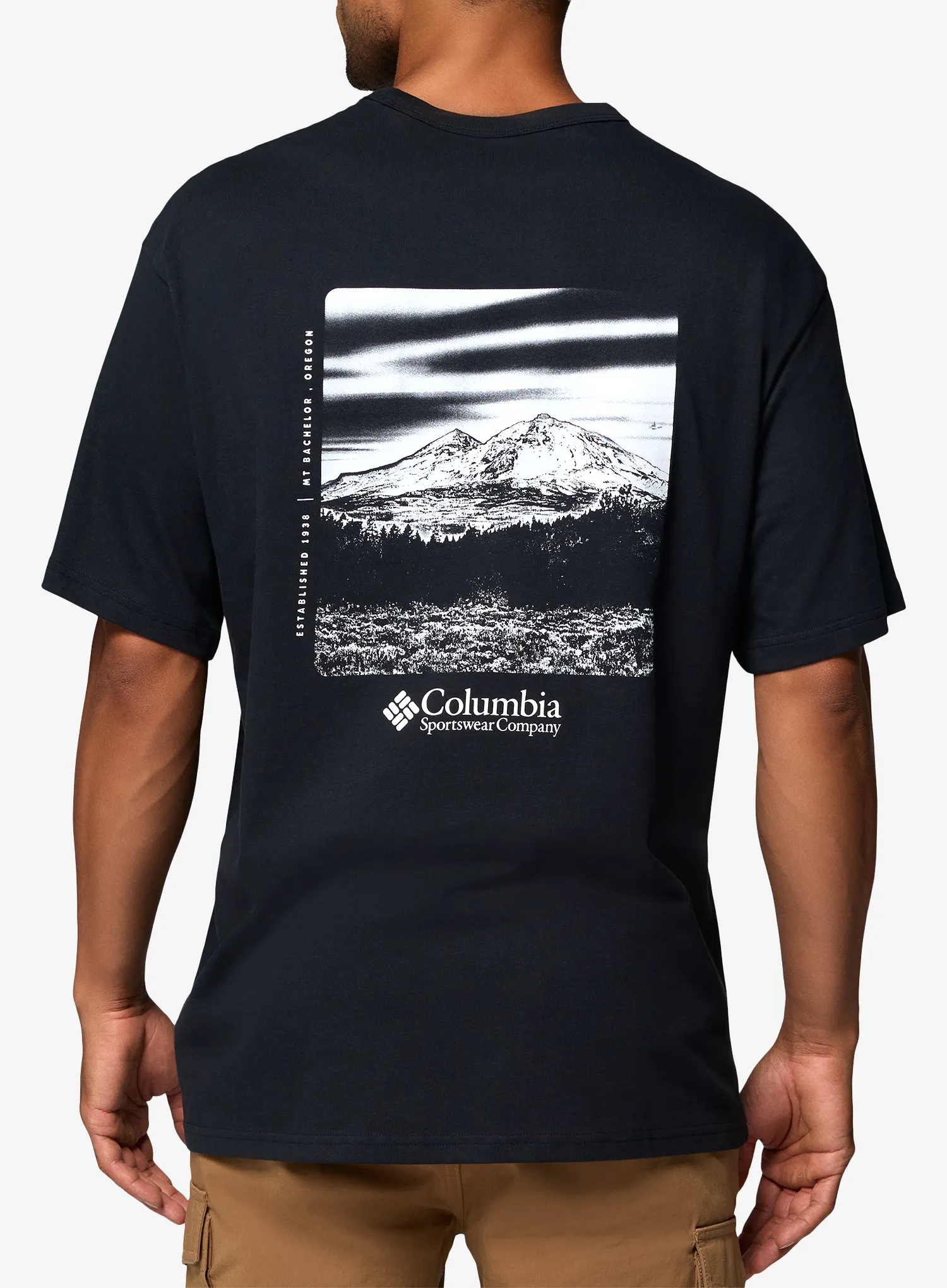 Bombažna majica Columbia CSC Heavyweight Back Graphic Tee - black/photoreal