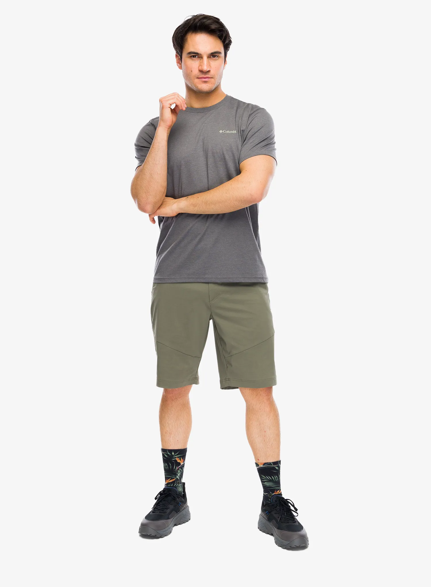 Bombažna majica Columbia CSC Outdoor Back Graphic Tee - city grey heather/sunscape