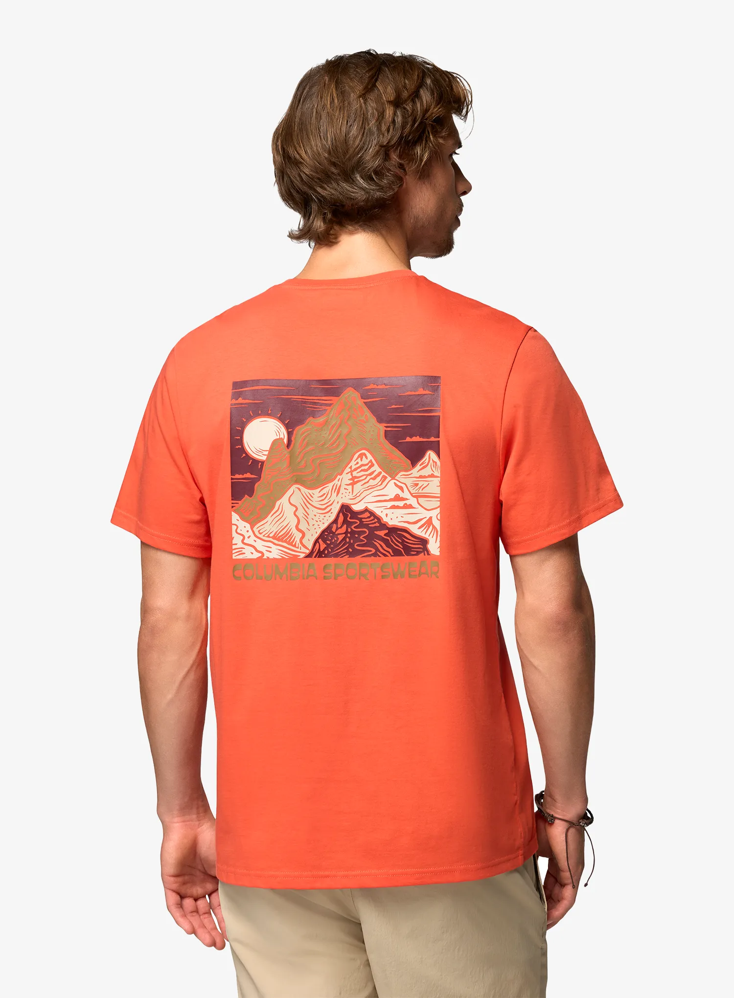 Bombažna majica Columbia CSC Outdoor Back Graphic Tee - zing/sunscape