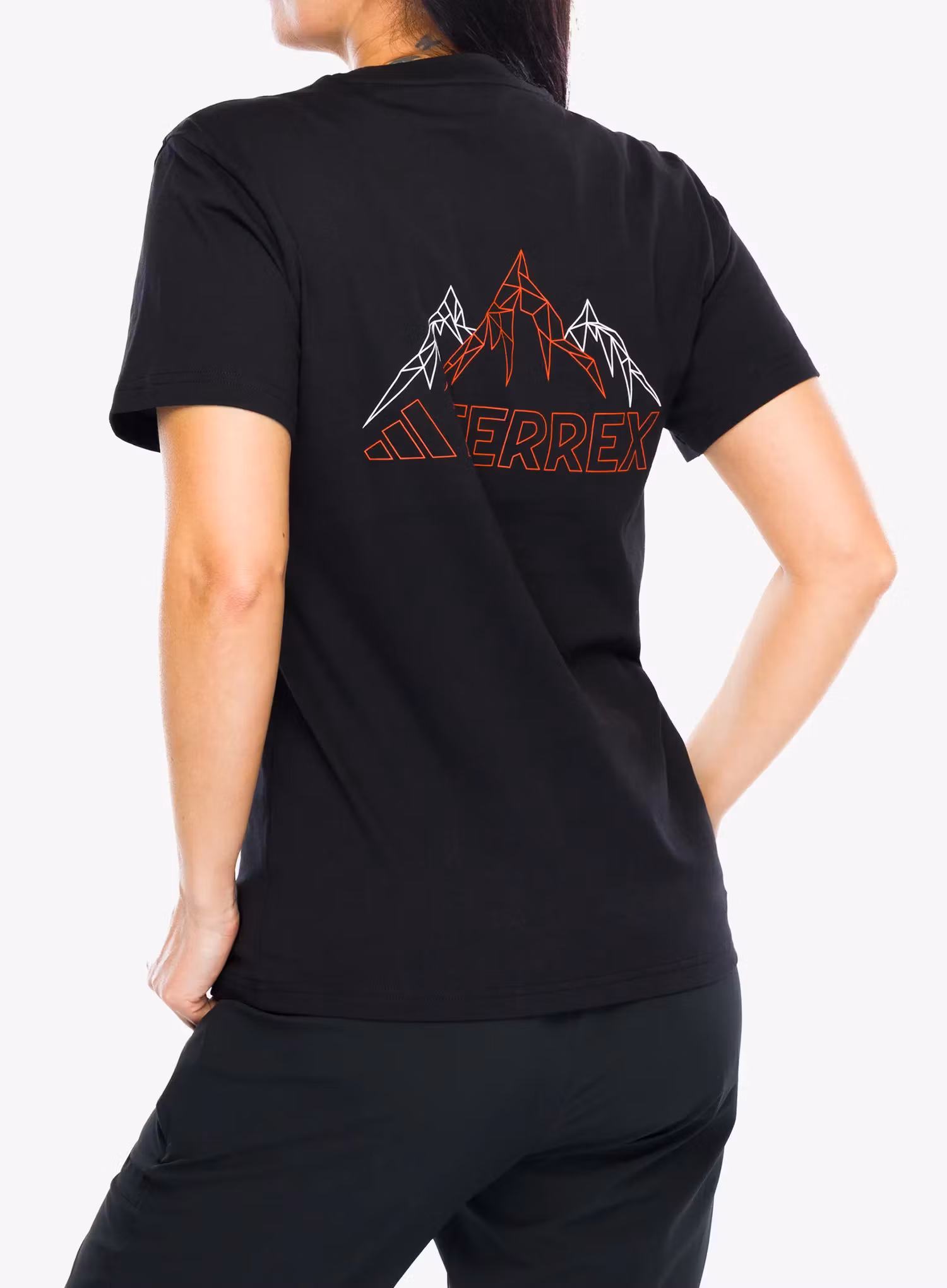 Ženska bombažna majica adidas TERREX Mountain Tee - black