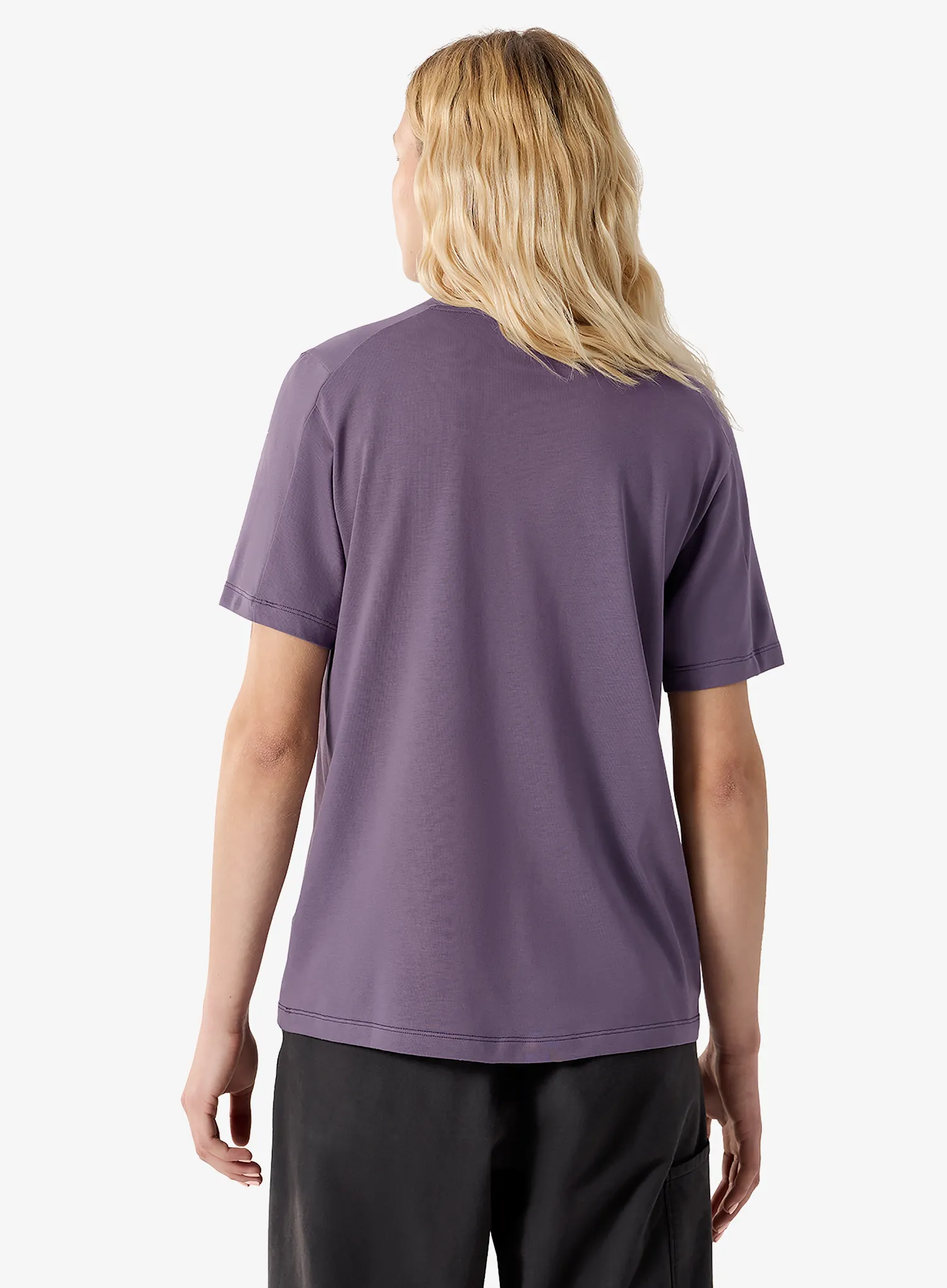 Ženska bombažna majica Arcteryx Kragg SL Cotton Heatmap Crew SS - lt moondrop