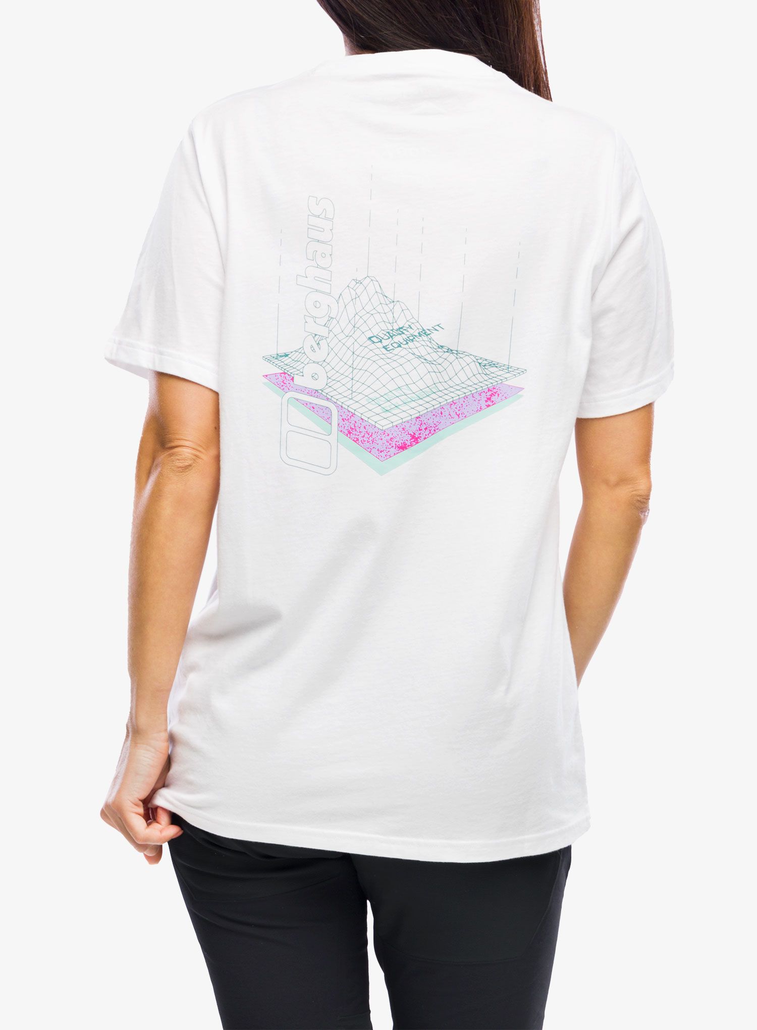Ženska bombažna majica Berghaus Boyfriend Three Layers SS Tee - pure white
