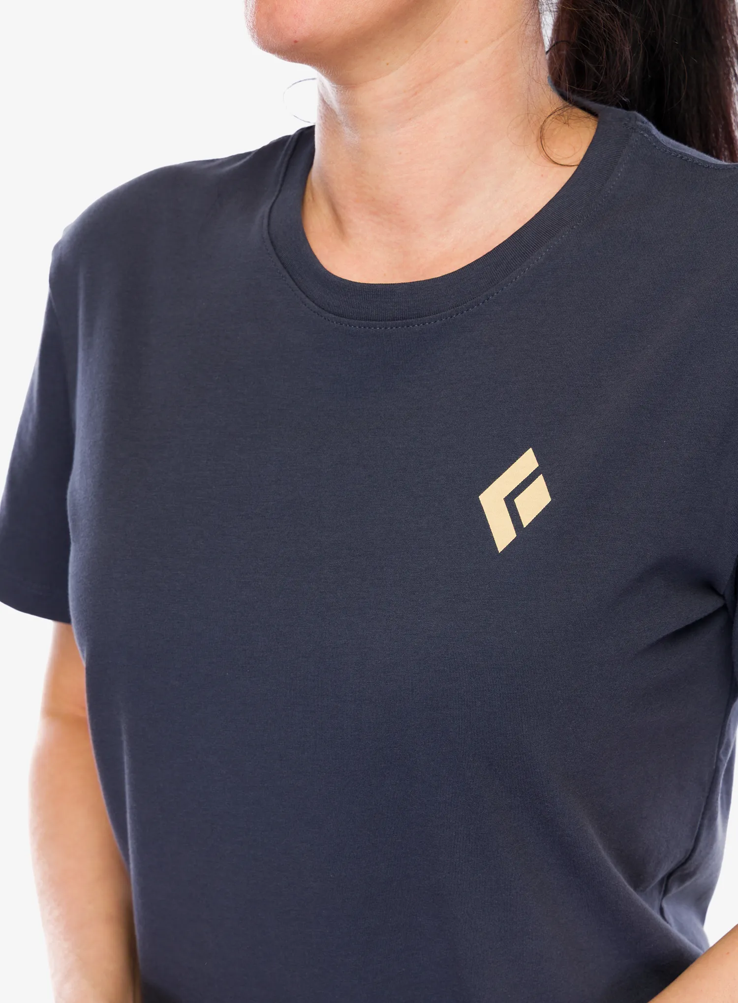 Ženska bombažna majica Black Diamond Heritage Badge SS Tee - charcoal