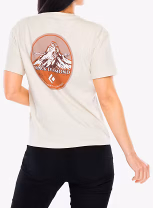 Ženska bombažna majica Black Diamond Heritage Badge SS Tee - off white