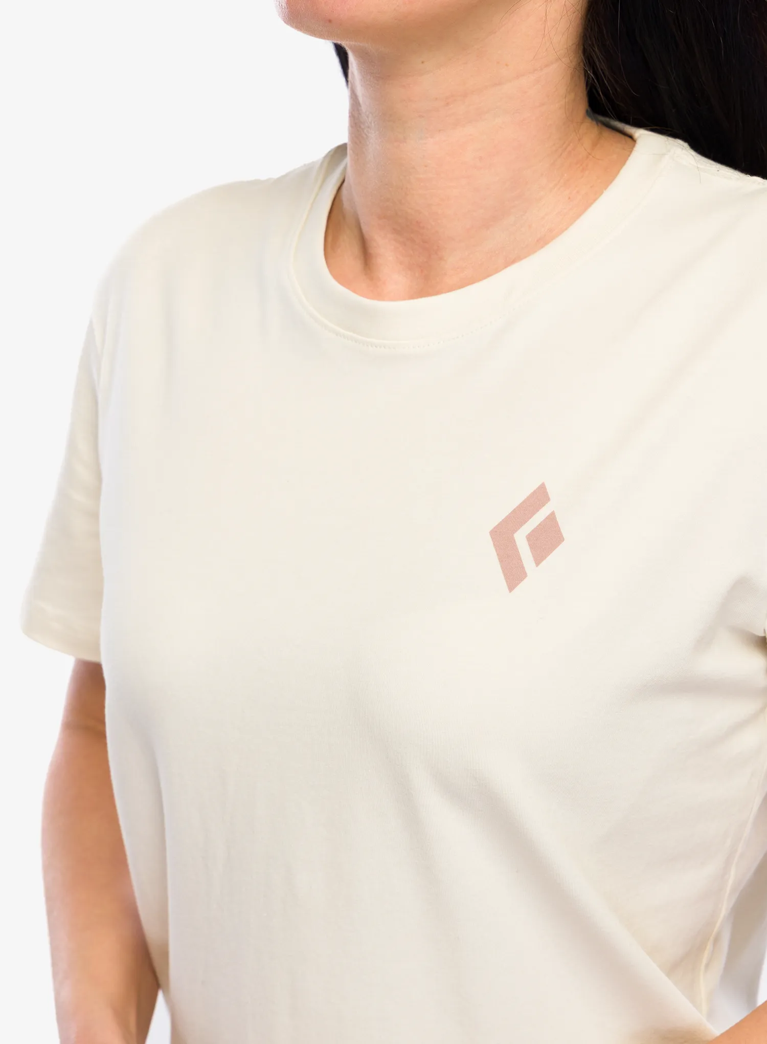 Ženska bombažna majica Black Diamond Heritage Badge SS Tee - off white