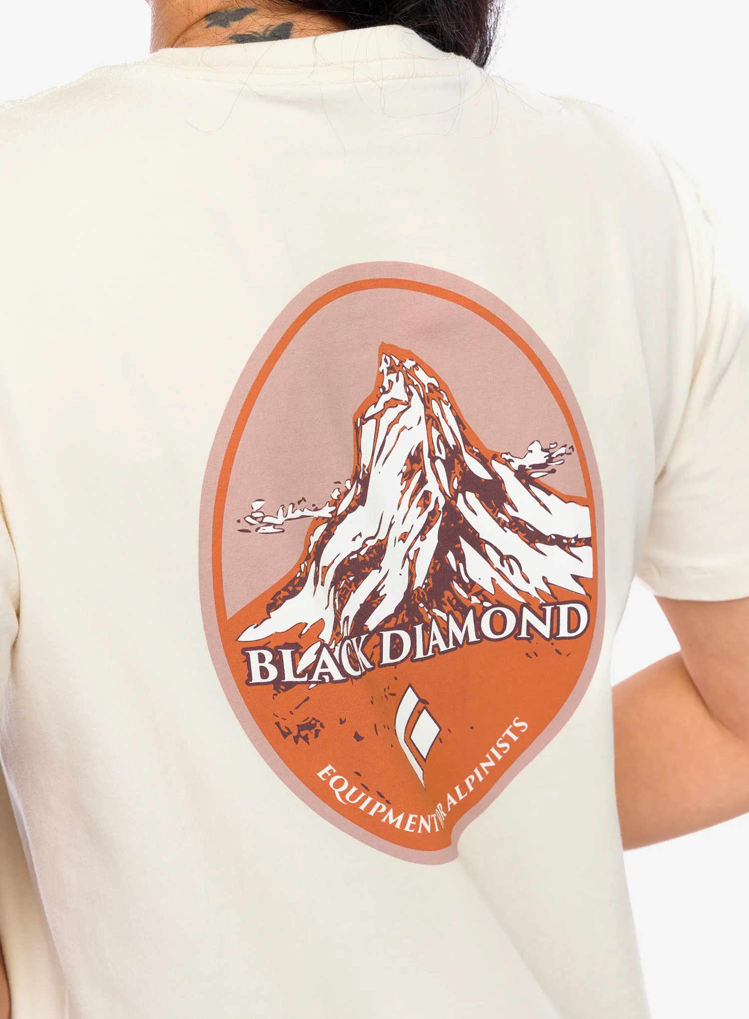 Ženska bombažna majica Black Diamond Heritage Badge SS Tee - off white