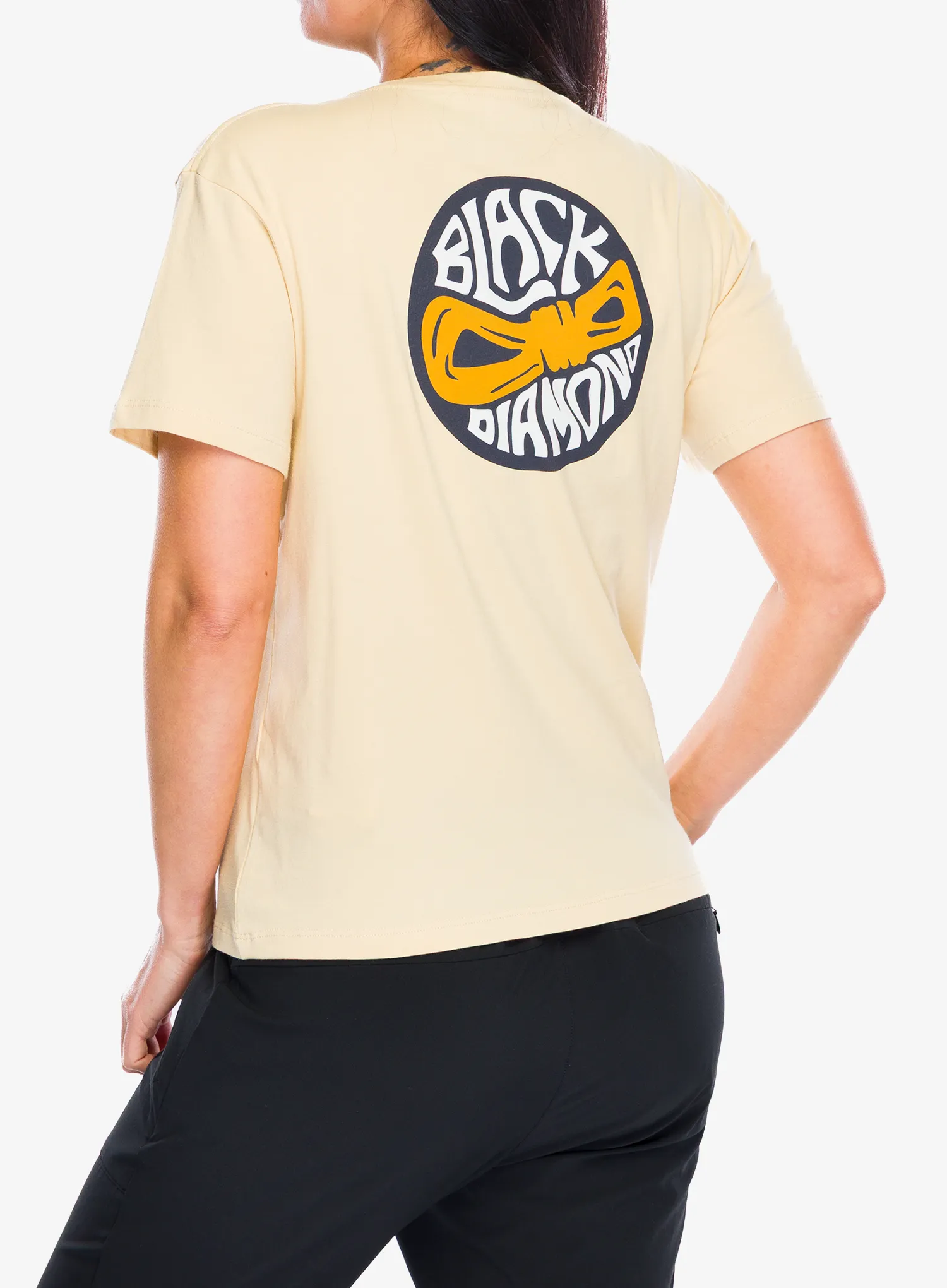 Ženska bombažna majica Black Diamond Rope Badge SS Tee - white oak