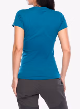 Ženska bombažna majica BlackYak Senepol Classic Logo - lyons blue