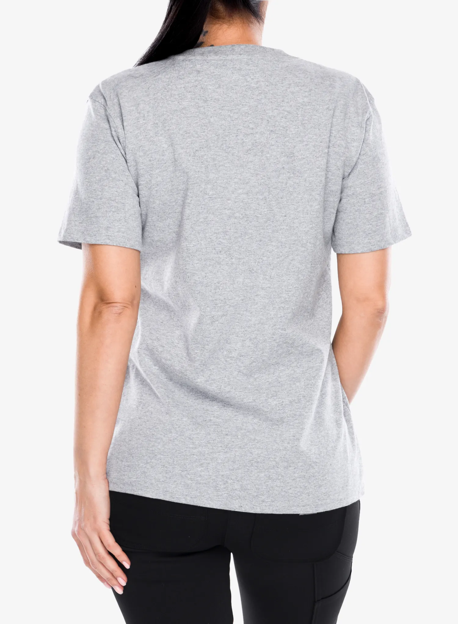 Ženska bombažna majica Carhartt Workwear Pocket S/S T-Shirt - heather grey