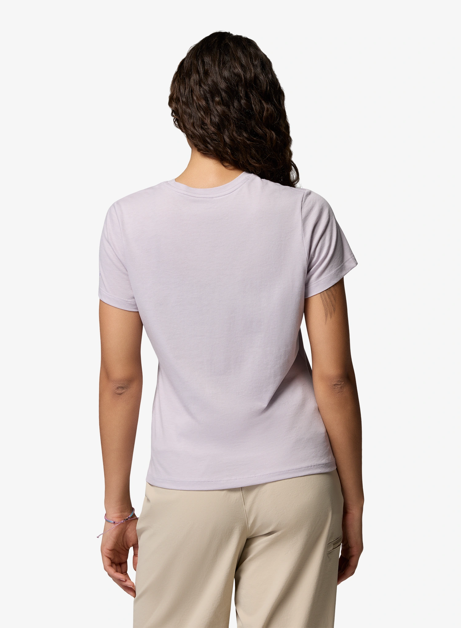 Ženska bombažna majica Columbia Ruby Springs Graphic Fitted S/S - lavender pearl/brandrise