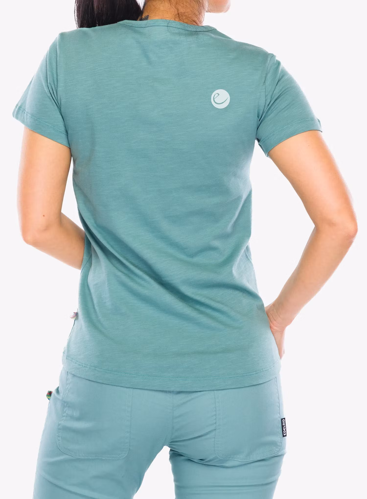 Ženska bombažna majica Edelrid Highball T-Shirt V - mineral