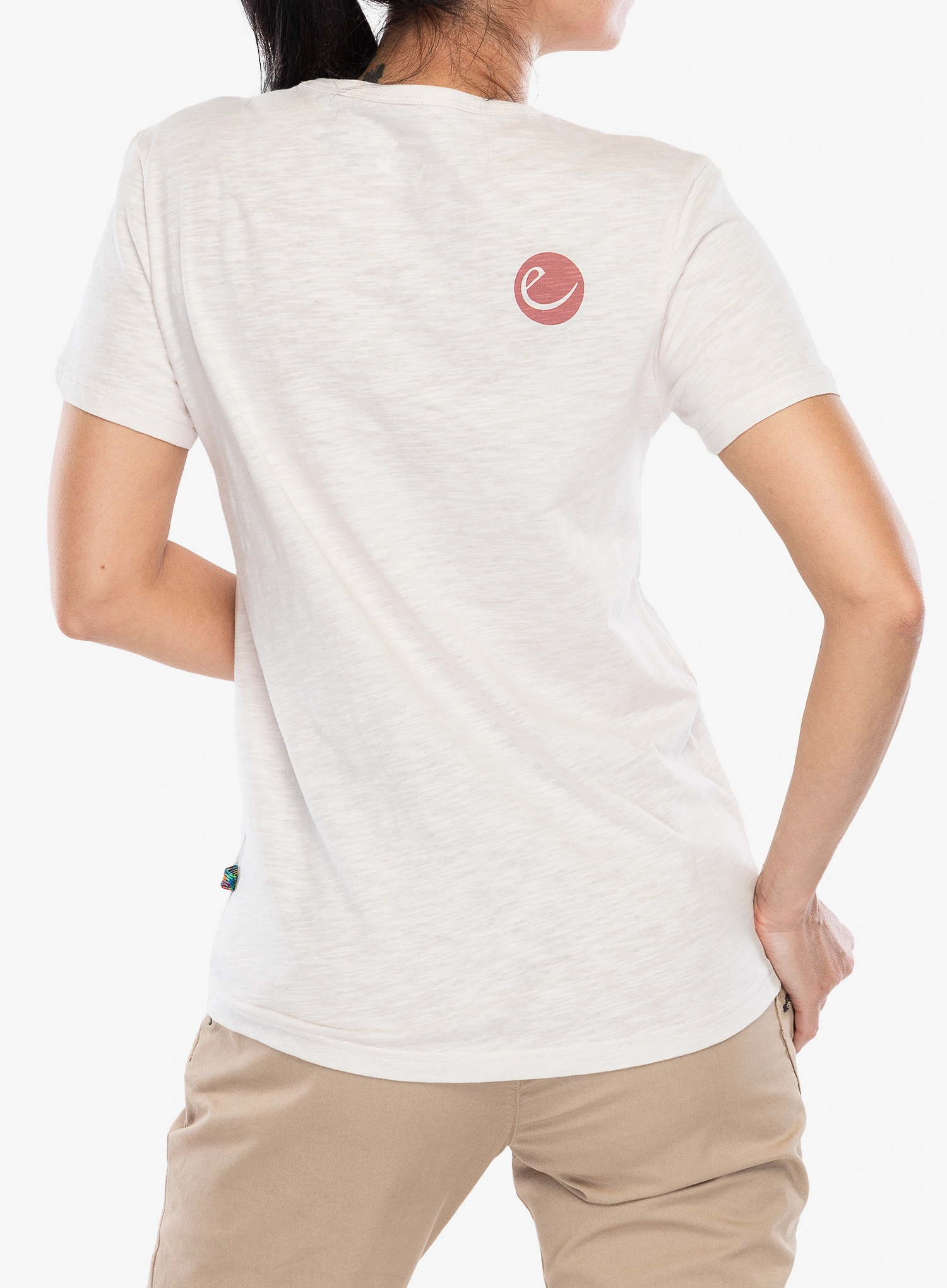 Ženska bombažna majica Edelrid Highball T-Shirt V - white
