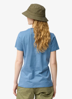 Ženska bombažna majica Fjallraven Fjallblomster Fox T-shirt - dawn blue