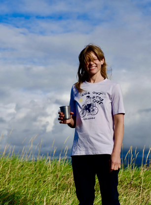 Ženska bombažna majica Fjallraven Hoja Ivag T-shirt - lavender mist