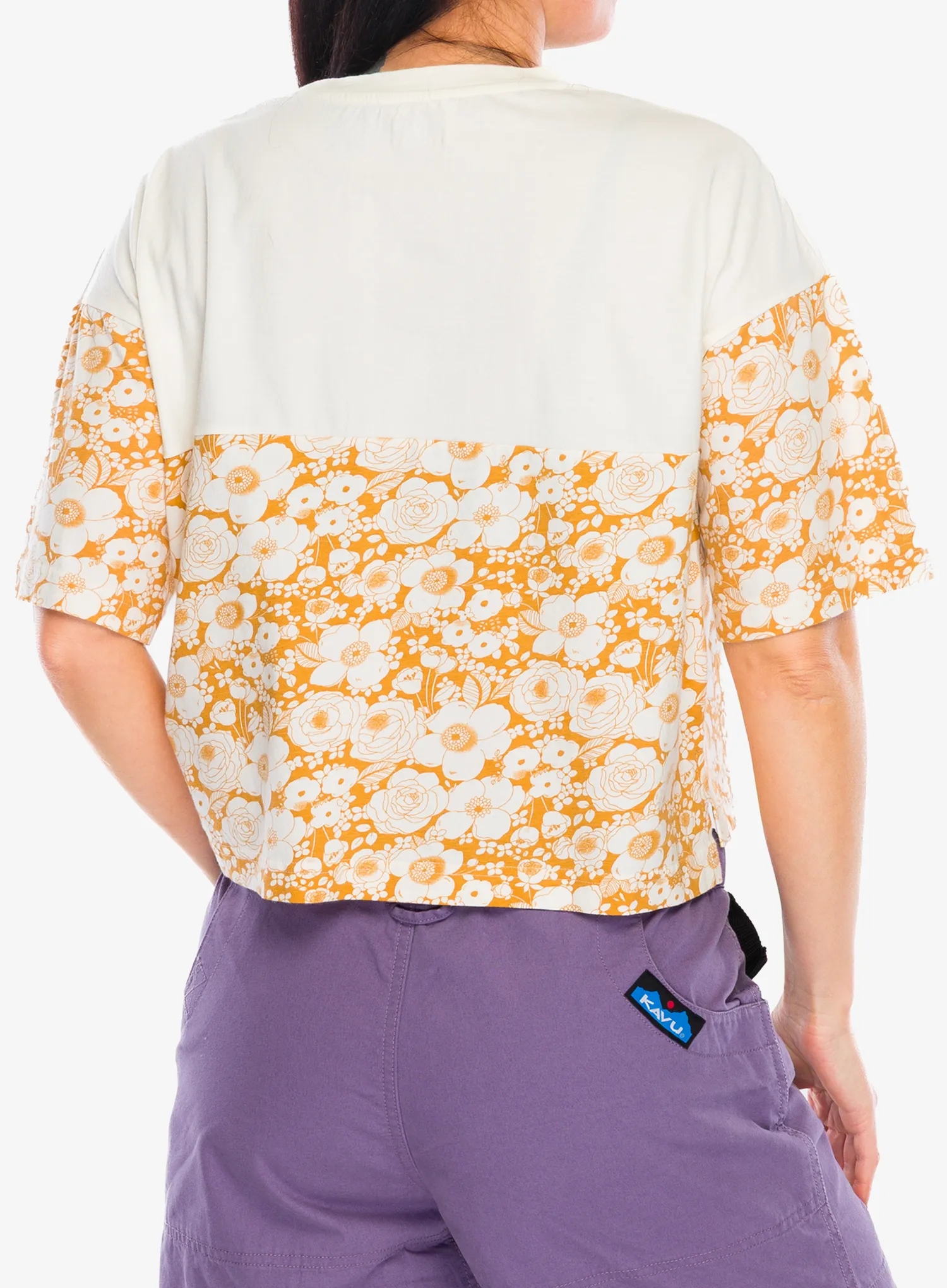 Ženska bombažna majica Kavu Bondi - gold bloom