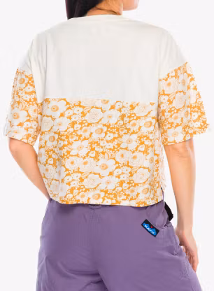 Ženska bombažna majica Kavu Bondi - gold bloom