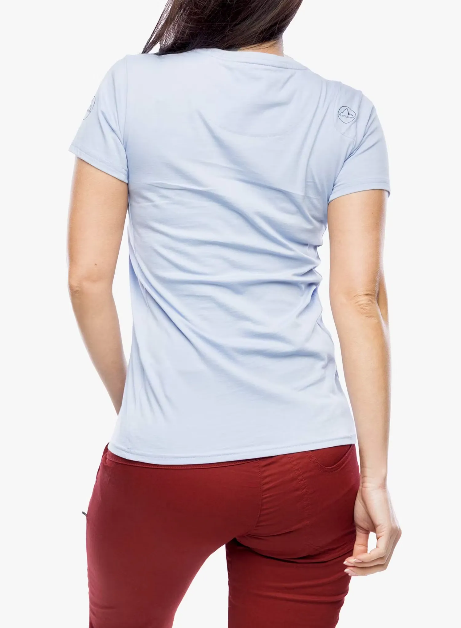 Ženska bombažna majica La Sportiva Stripe Cube T-Shirt - stone-blue