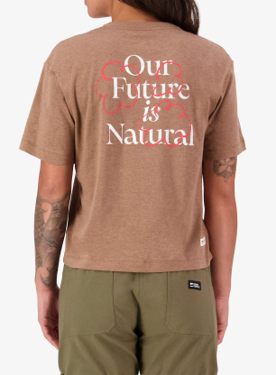 Ženska bombažna majica Mons Royale Yonder Merino Organic Cotton T-Shirt - mocha