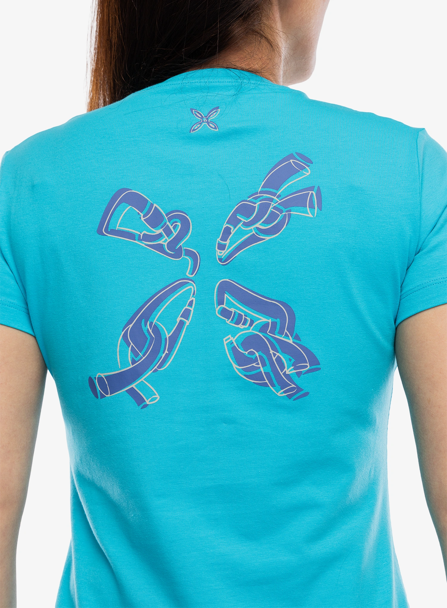 Ženska bombažna majica Montura Knots T-Shirt - turquoise