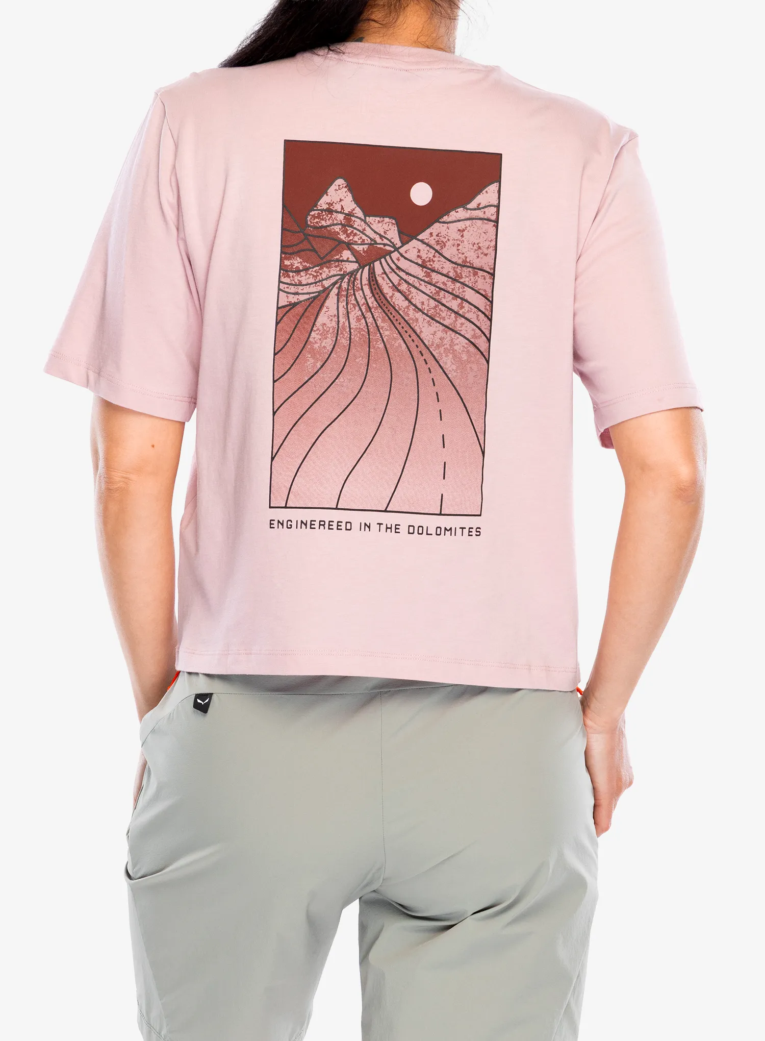 Ženska bombažna majica Salewa Eagle Sunset Loose T-Shirt - zephyr
